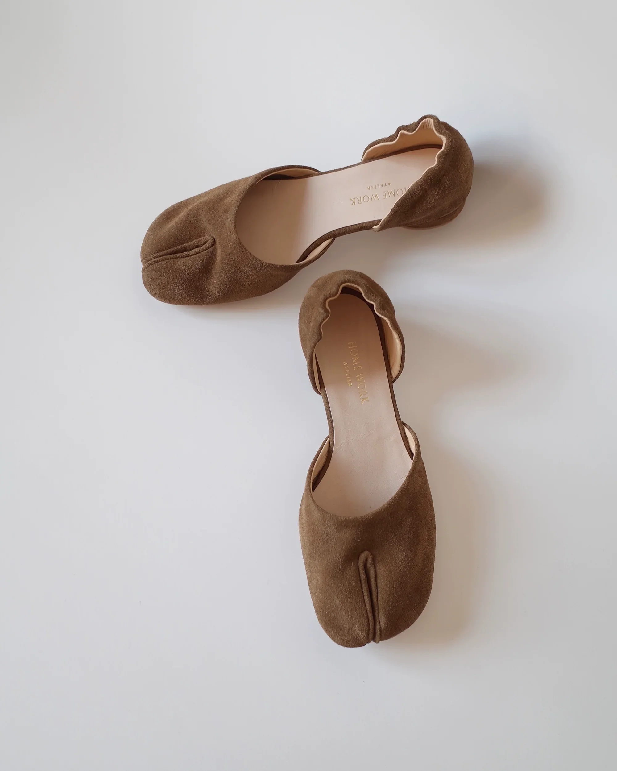 Suede Split-Toe Flats - Image 4
