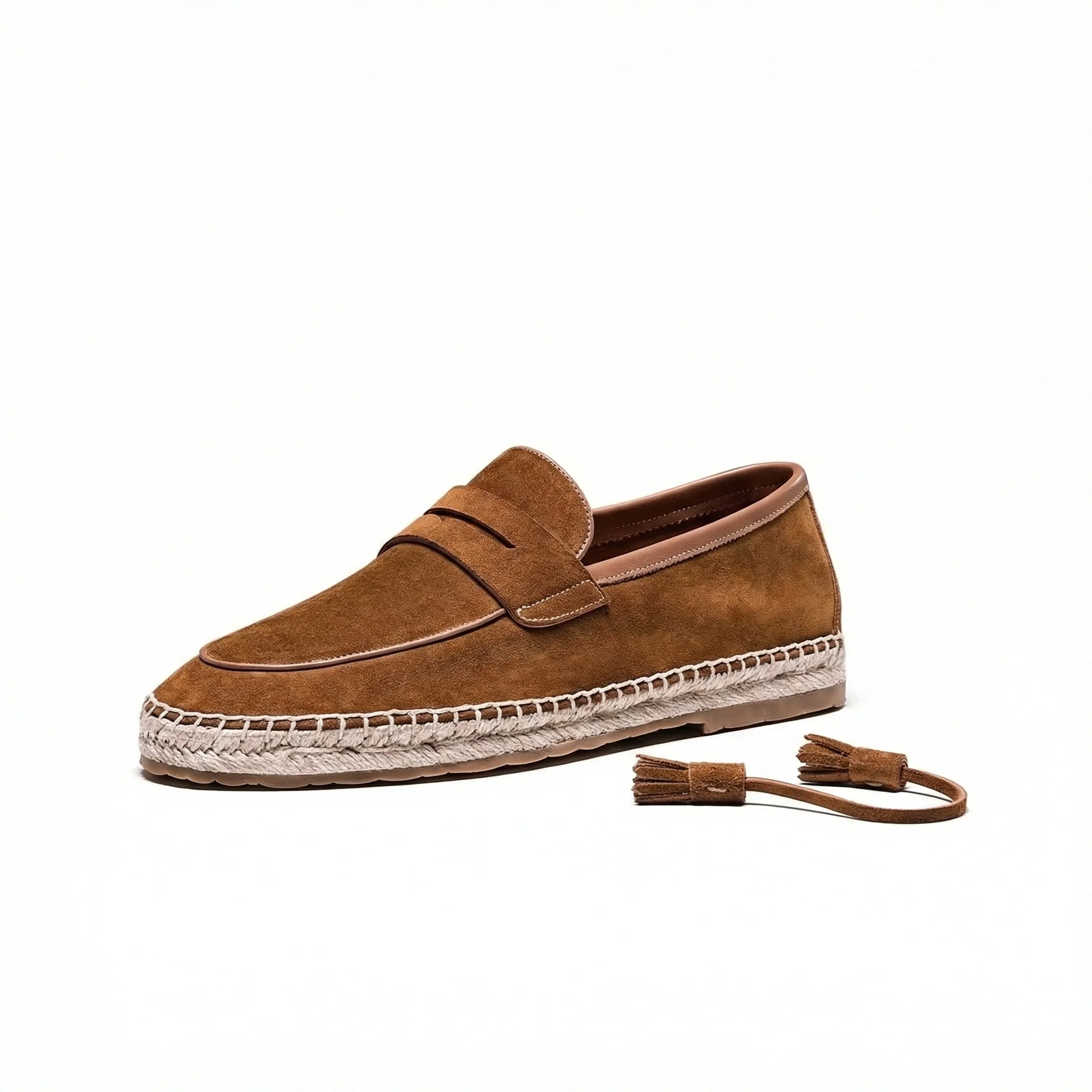 Suede Tassel Espadrille Loafers - Image 10