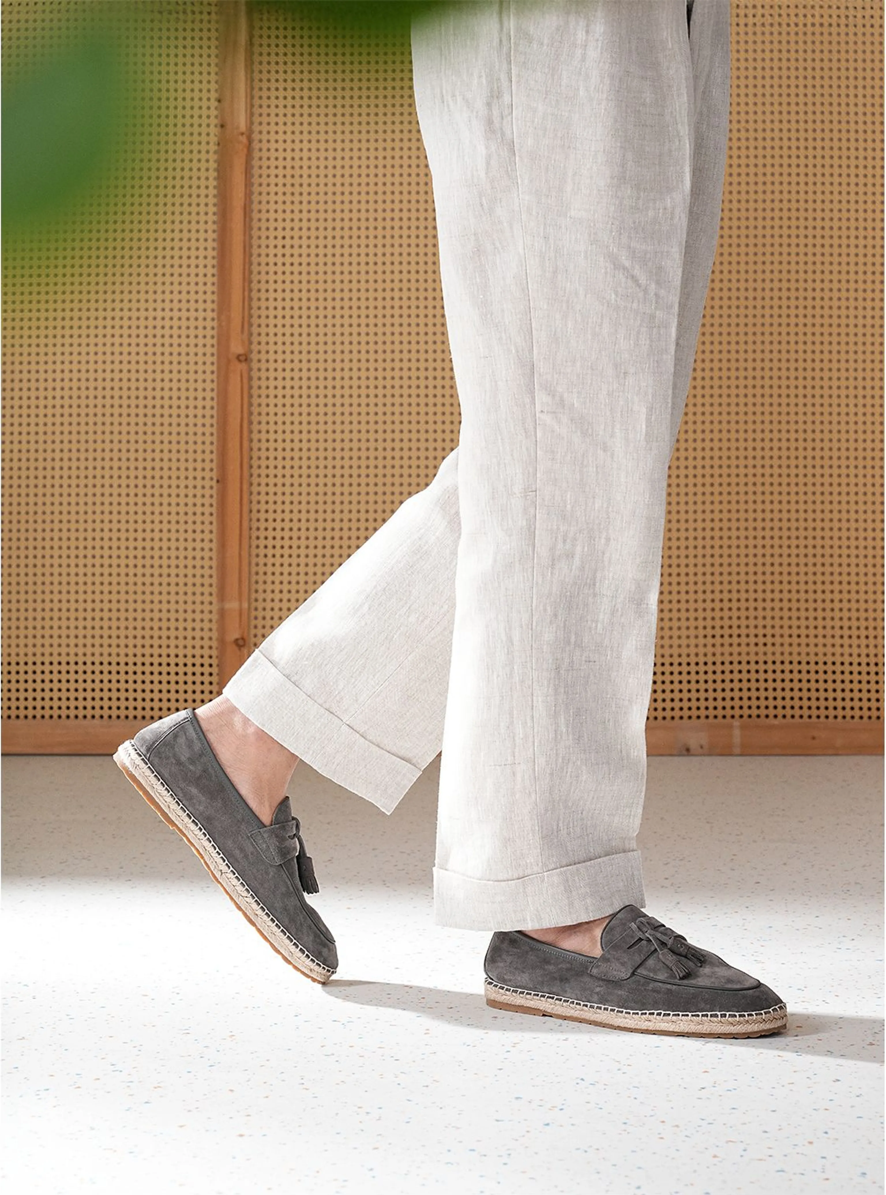 Suede Tassel Espadrille Loafers - Image 4