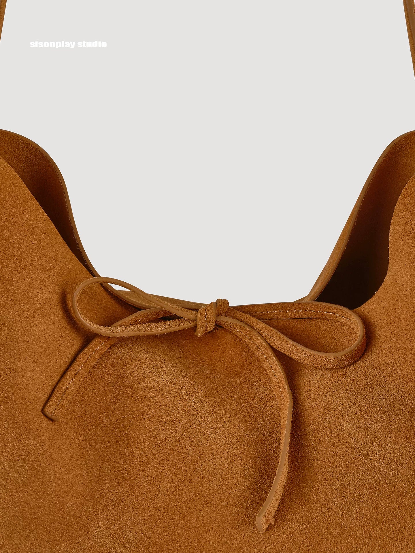 Suede Tie-Top Shoulder Tote - Image 4