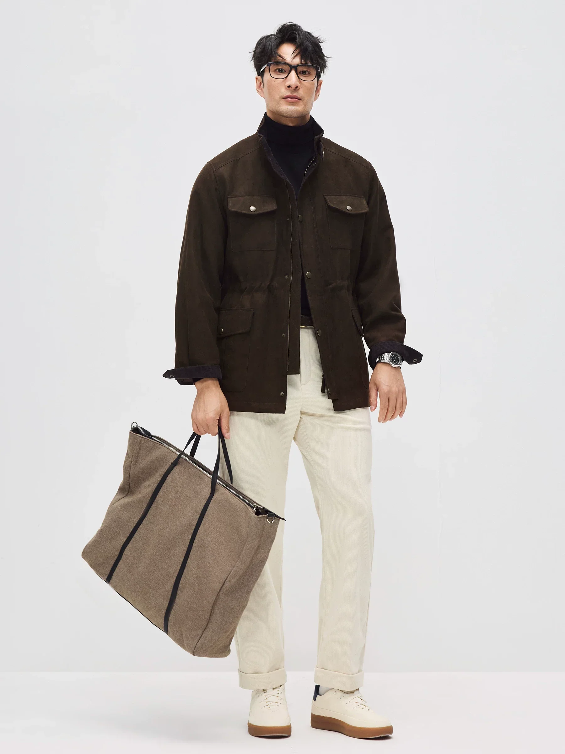 Suede-Touch Safari Jacket - Image 3
