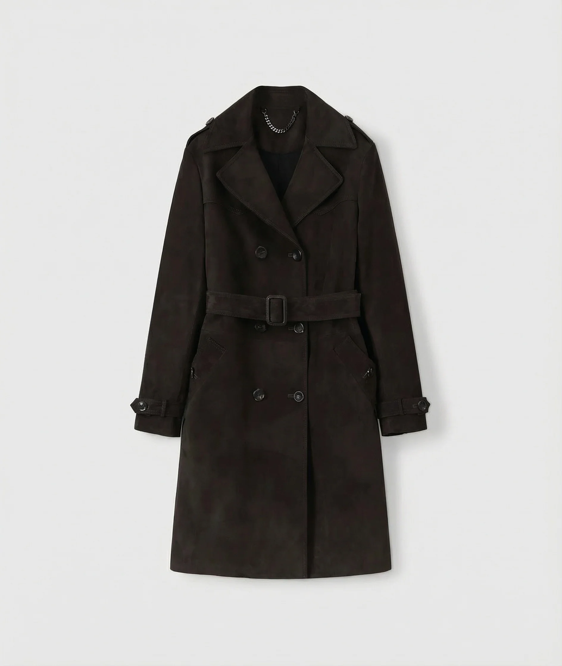 Suede Trench Coat - Image 5