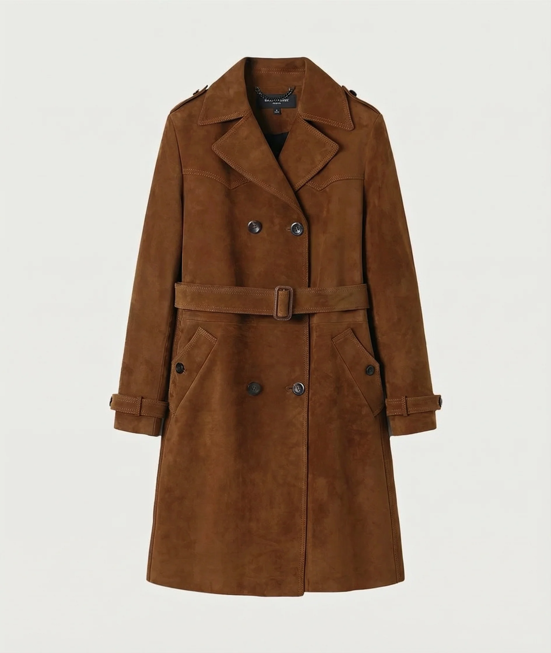 Suede Trench Coat - Image 6