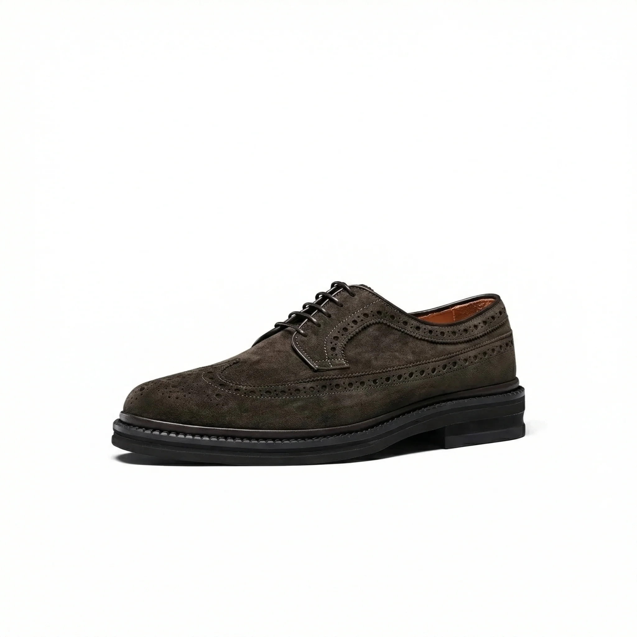 Suede Wingtip Brogue Derbies - Image 2