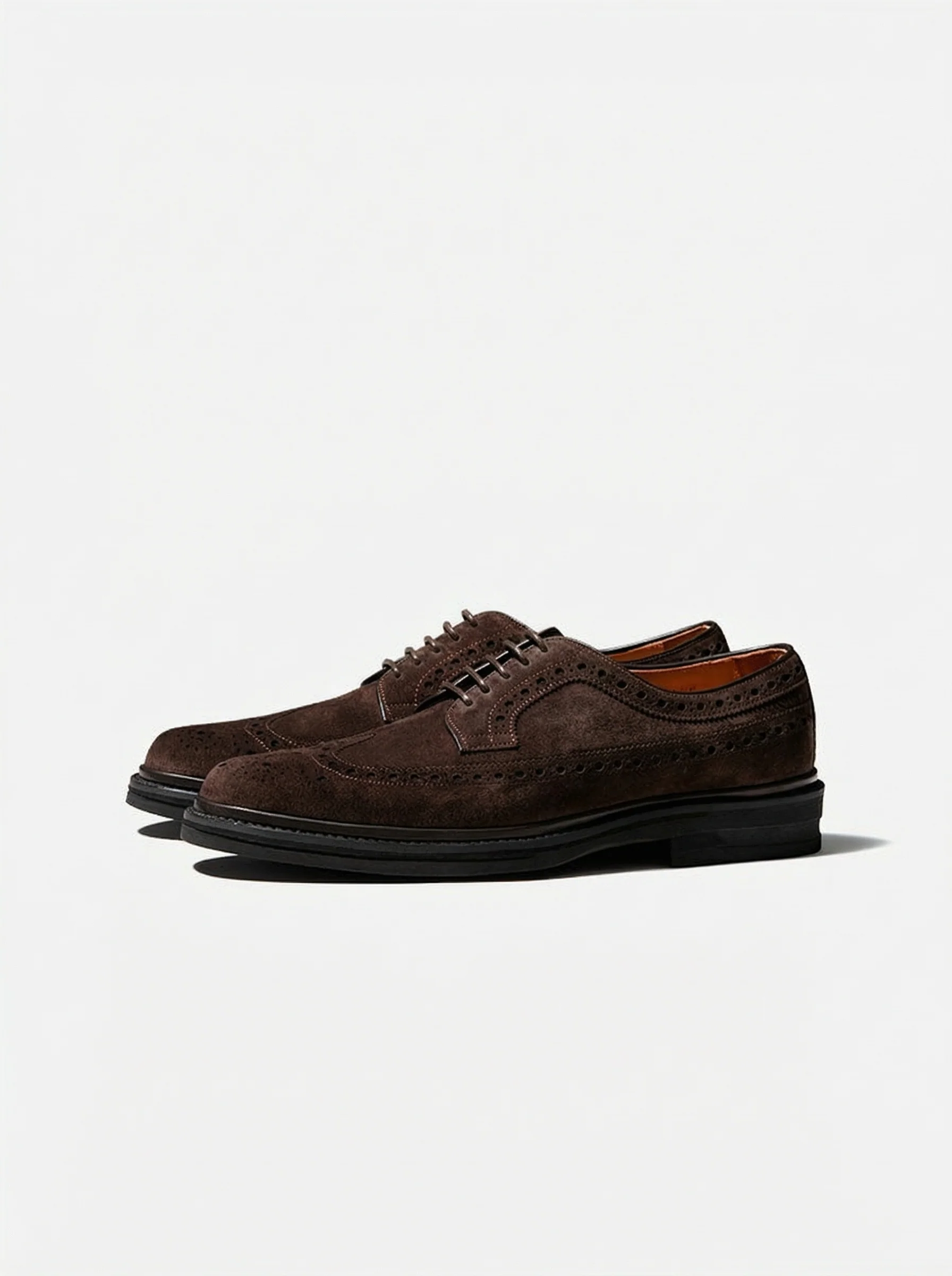 Suede Wingtip Brogue Derbies - Image 5