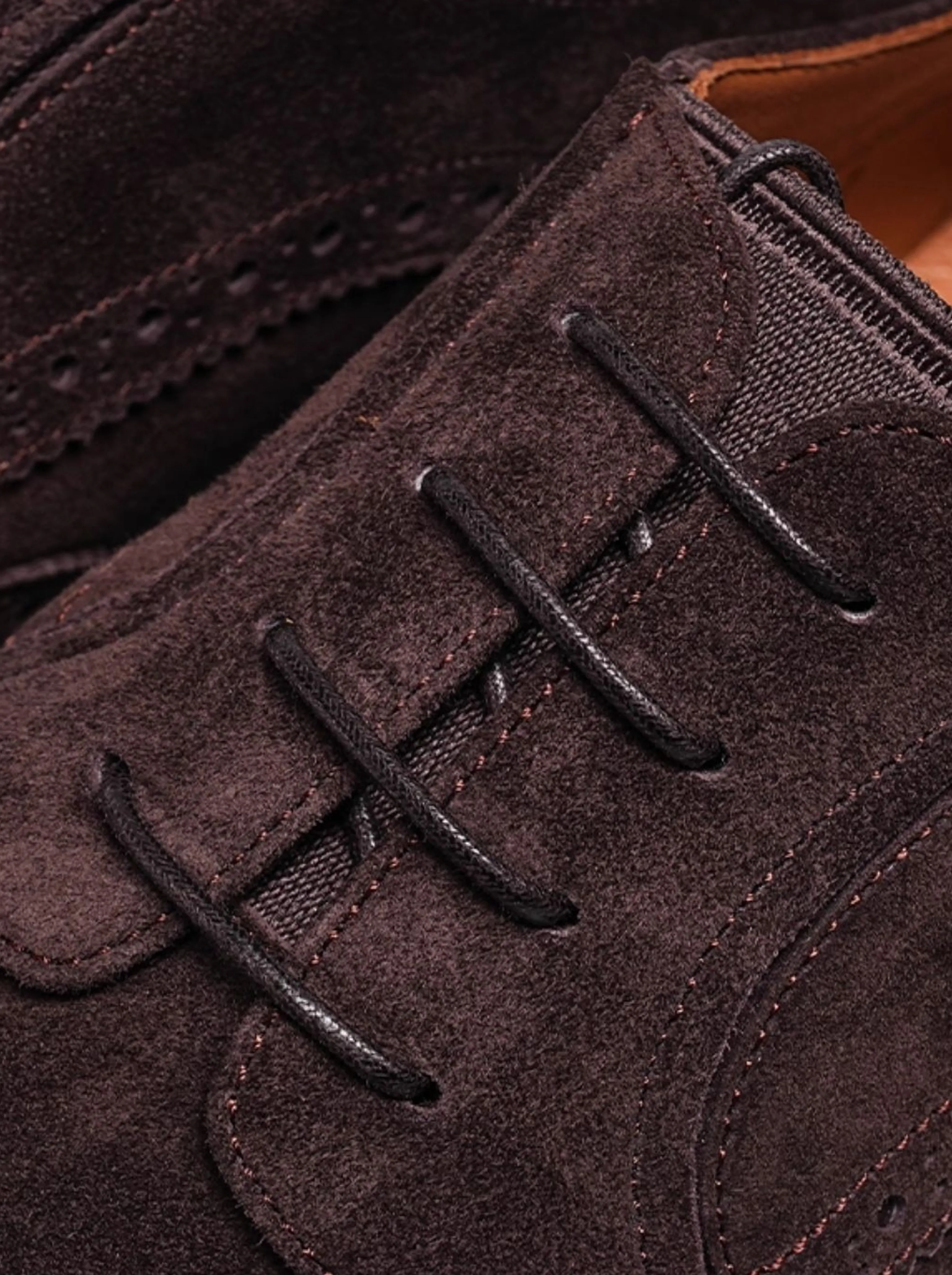 Suede Wingtip Brogue Derby Shoes - Image 3