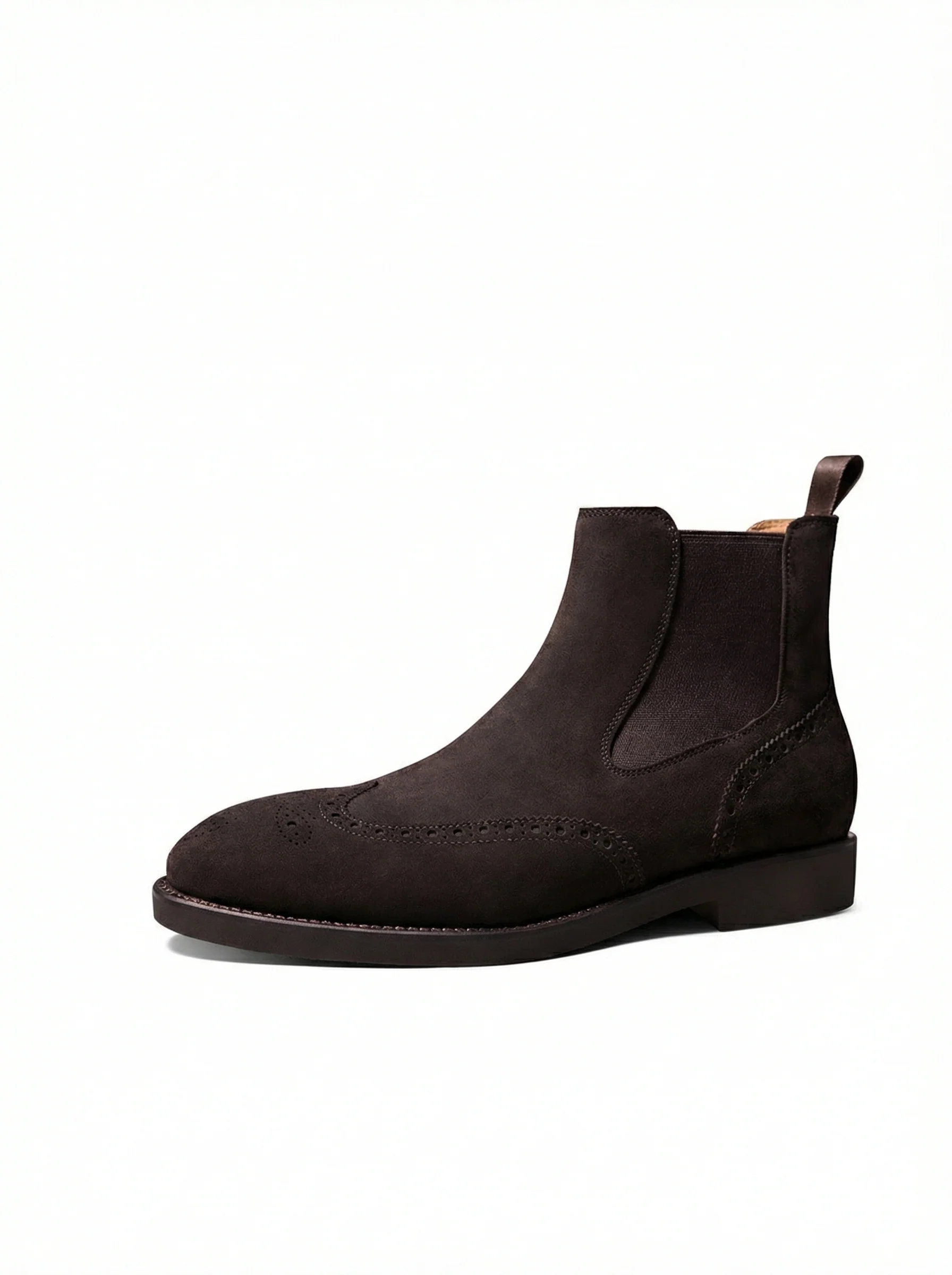 Suede Wingtip Chelsea Boot - Image 4