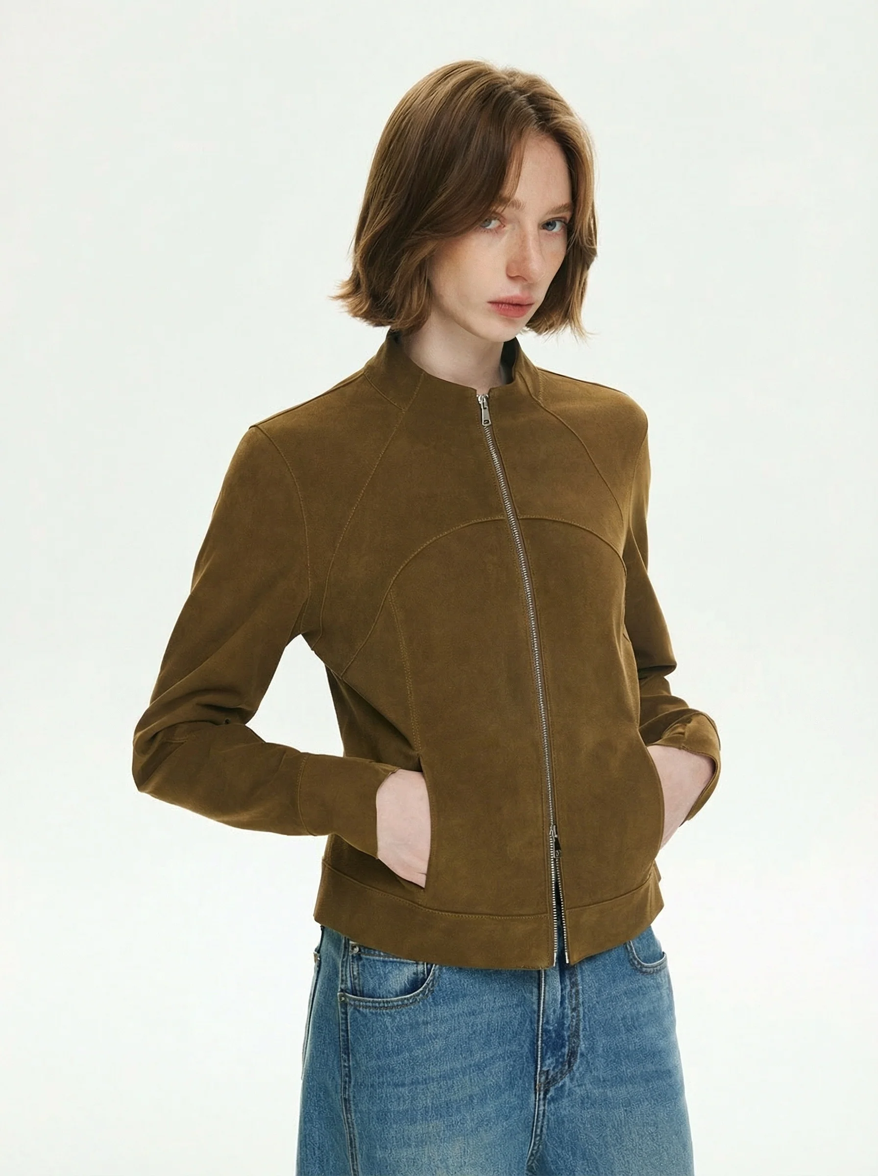 Suede Zip Jacket - Image 2