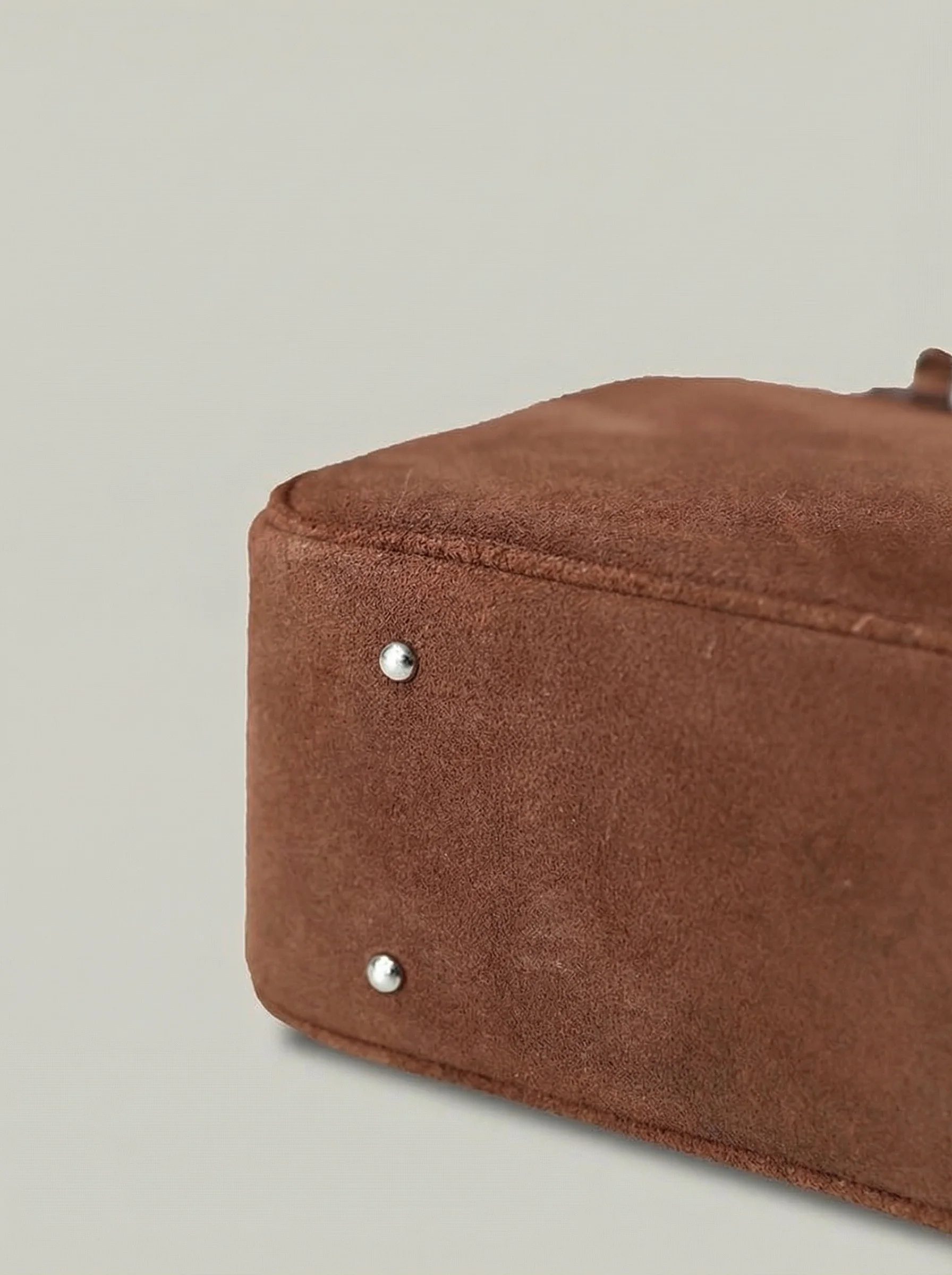 Suede Zip-Top Shoulder Bag - Image 3