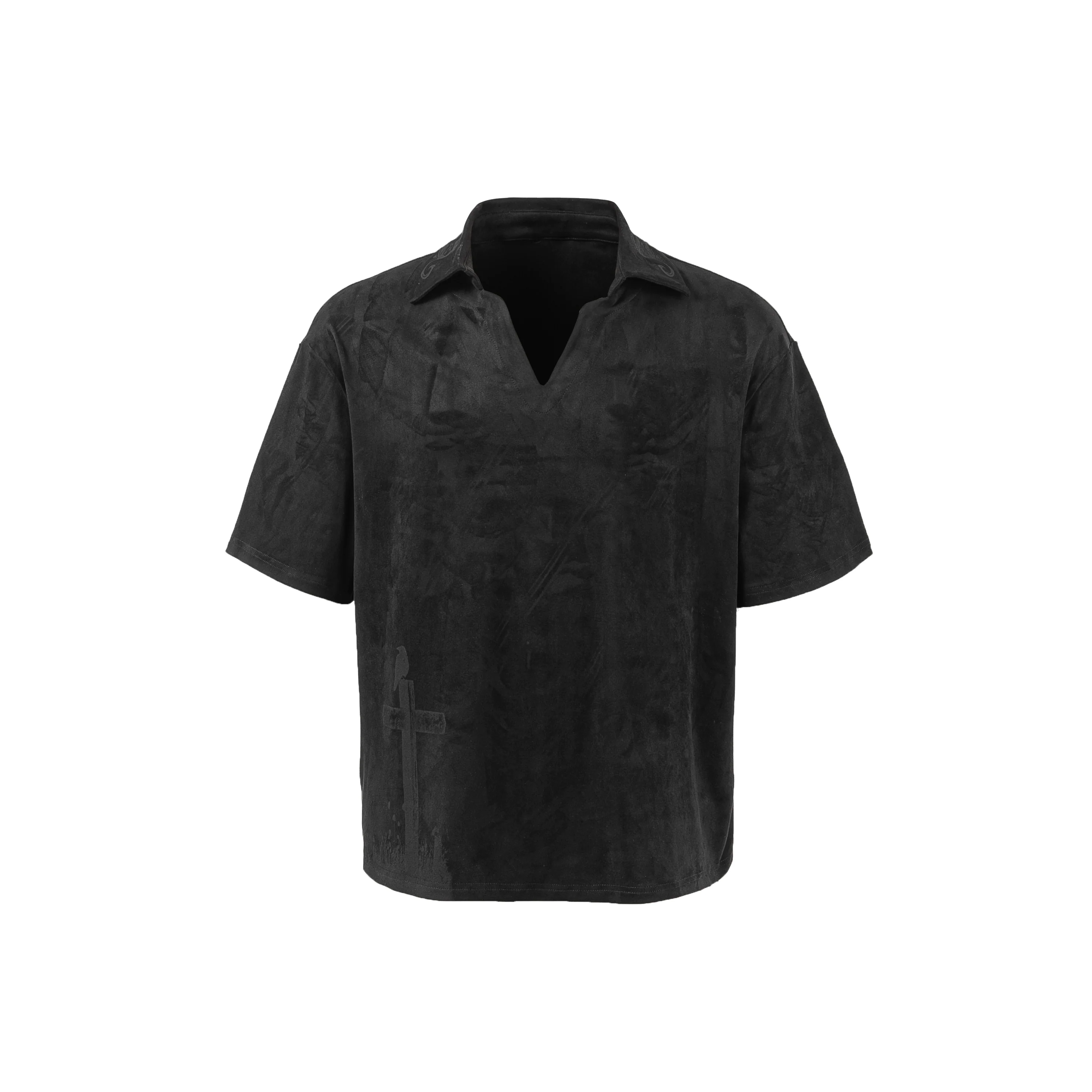 Sueded V-Notch Popover Shirt - Image 6
