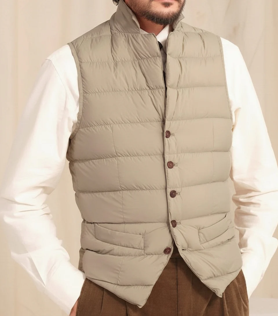 Suit-Lapel Down Vest - Image 2