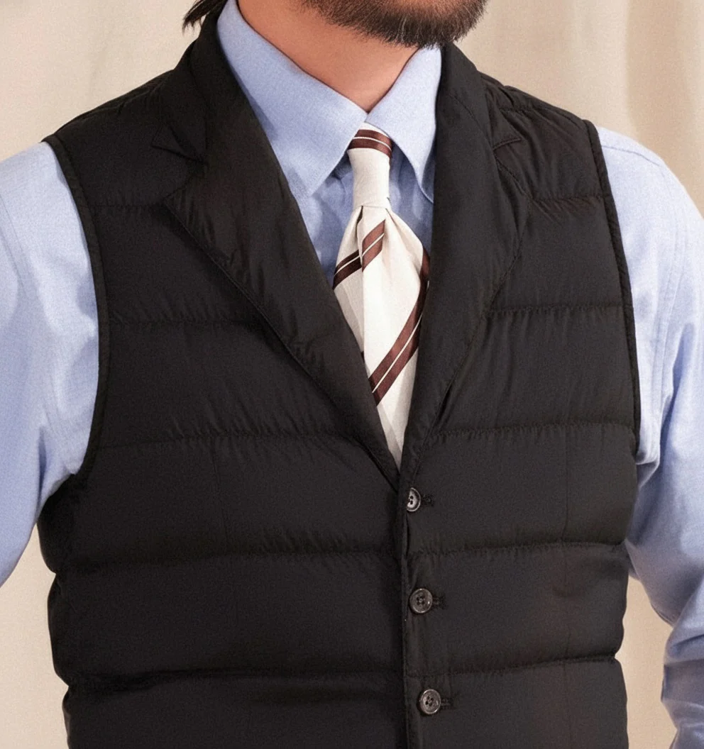 Suit-Lapel Down Vest - Image 7