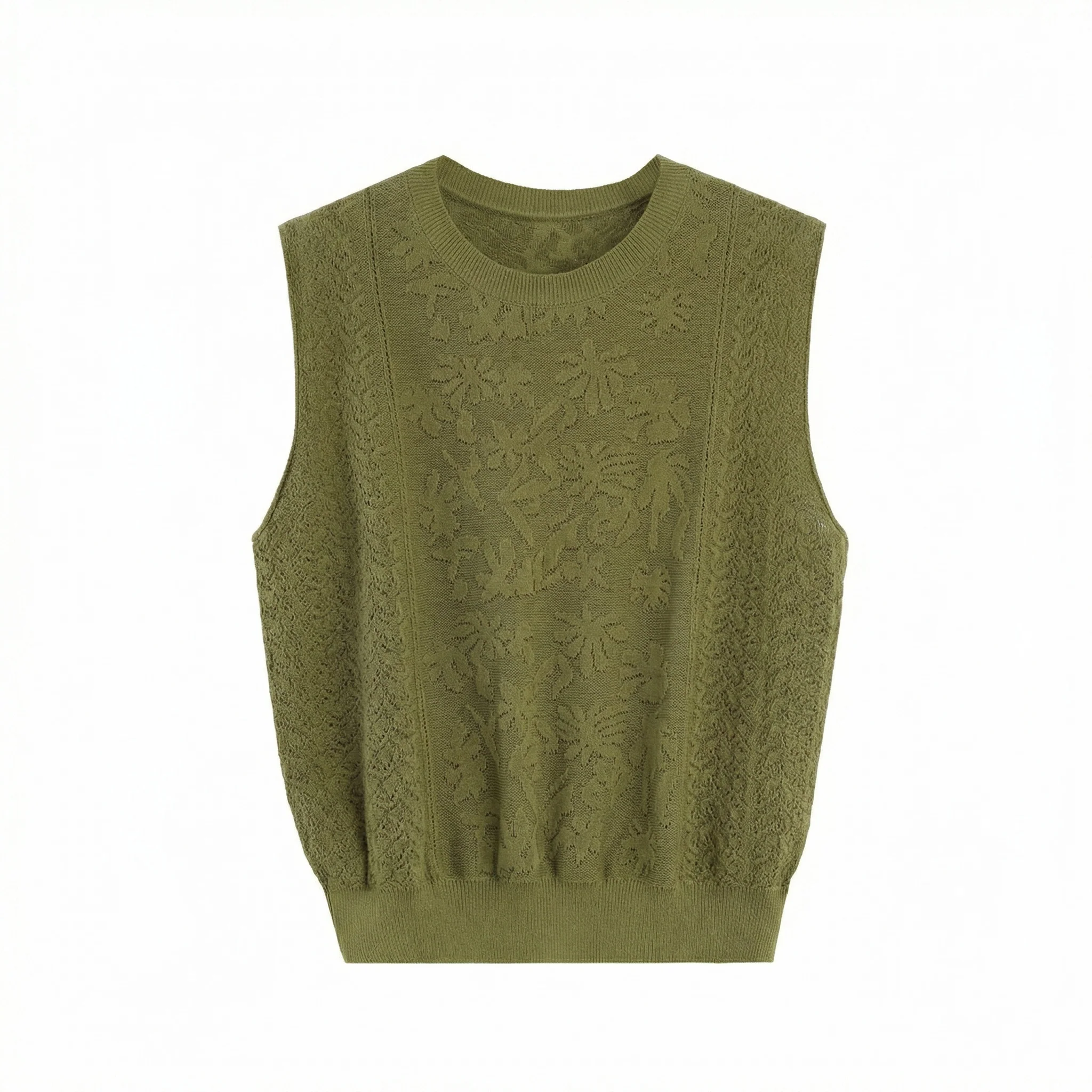 Summer Flowers Silk Jacquard Vest - Image 4