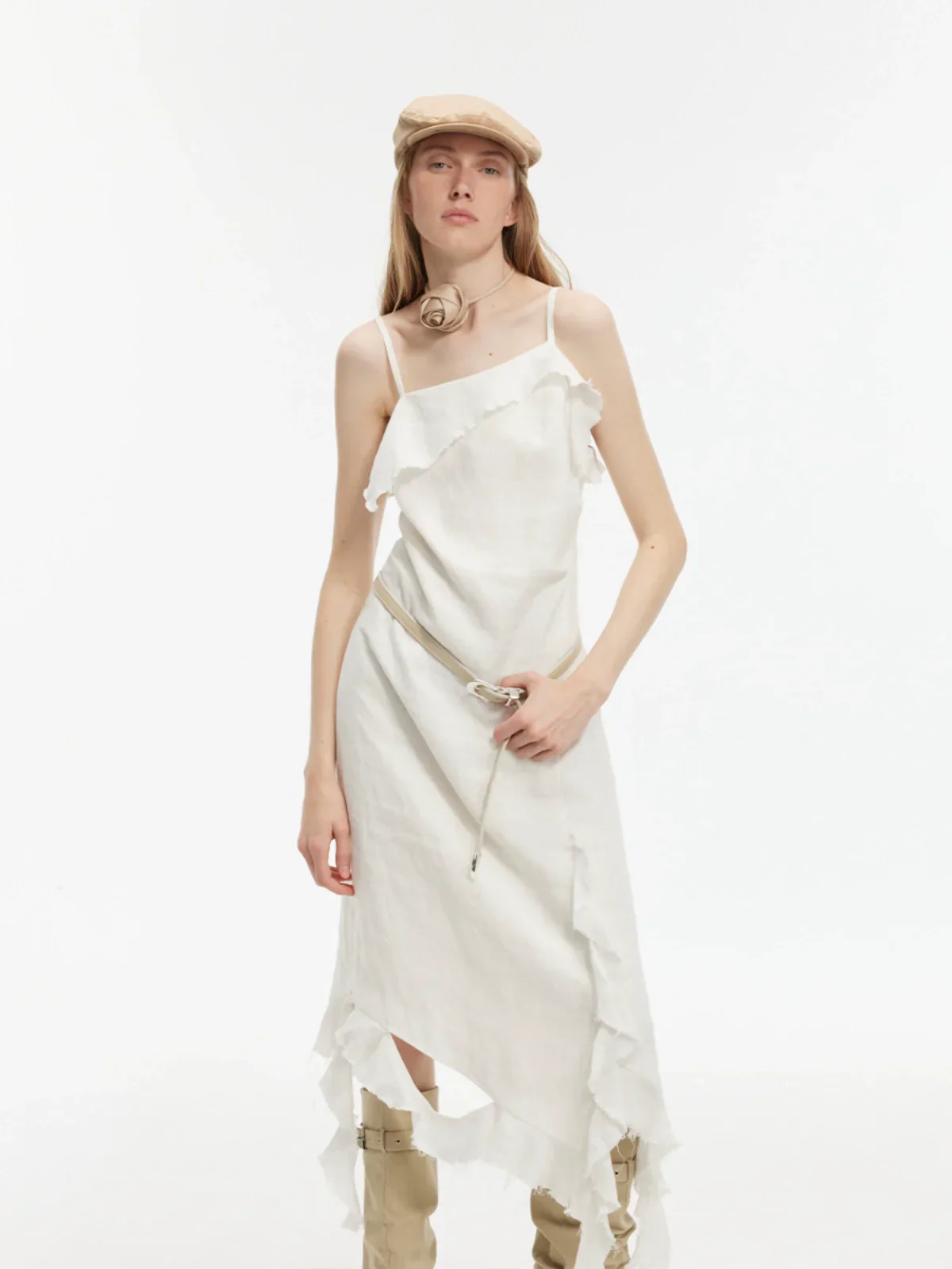 Summer Whisper Linen Slip Dress