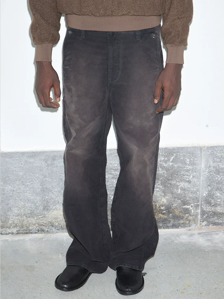 Sunset Black Washed Moleskin Carpenter Pants
