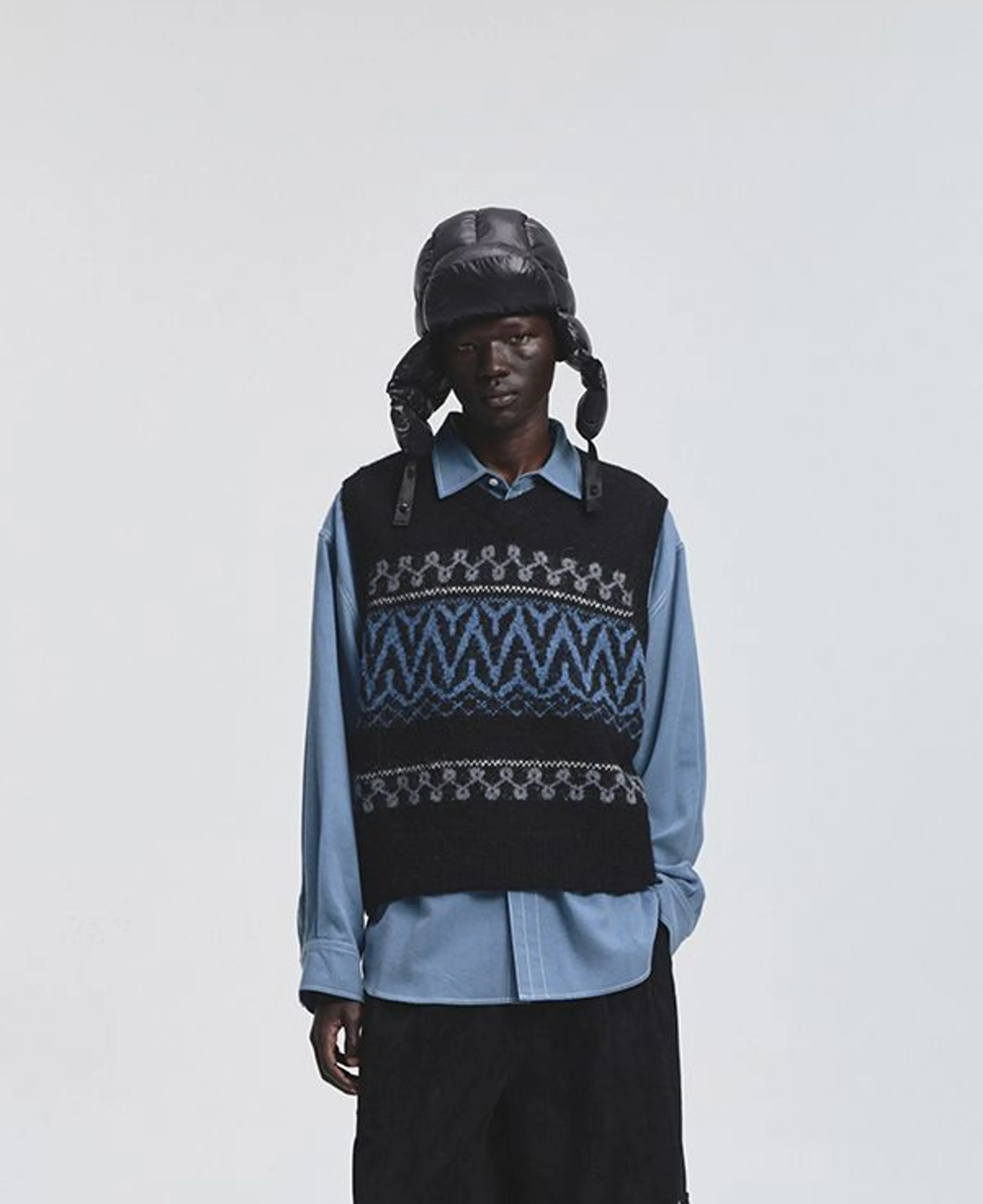 Superfine Alpaca Fair Isle V-Neck Vest - Image 6