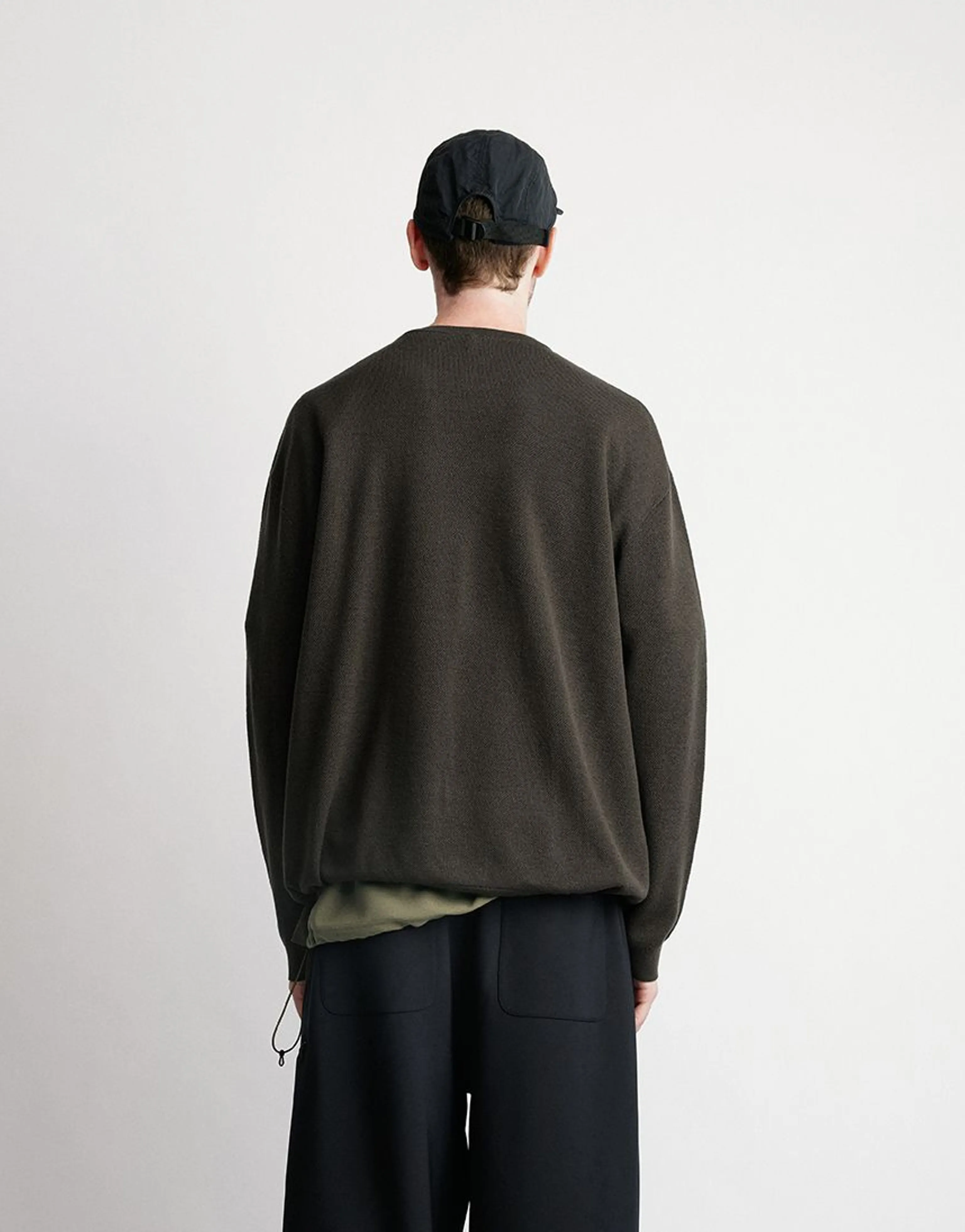 Superfine Merino Blend Drawcord Crewneck - Image 7