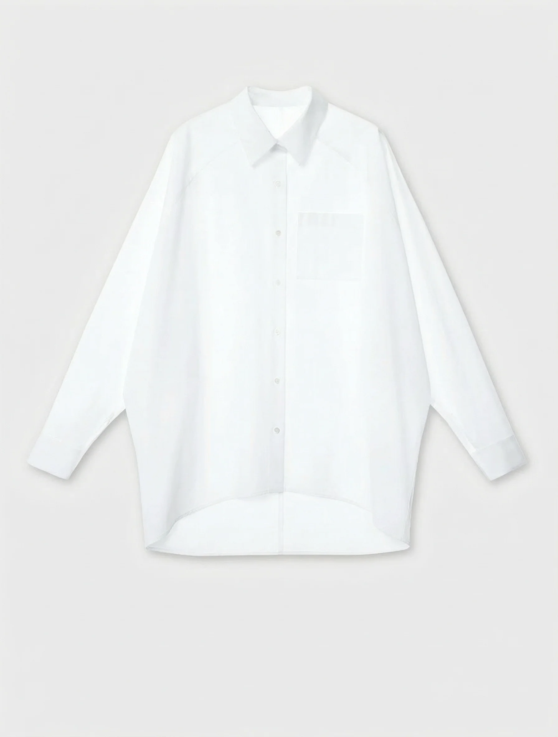 Supima High-Low Oversized Shirt - Image 4