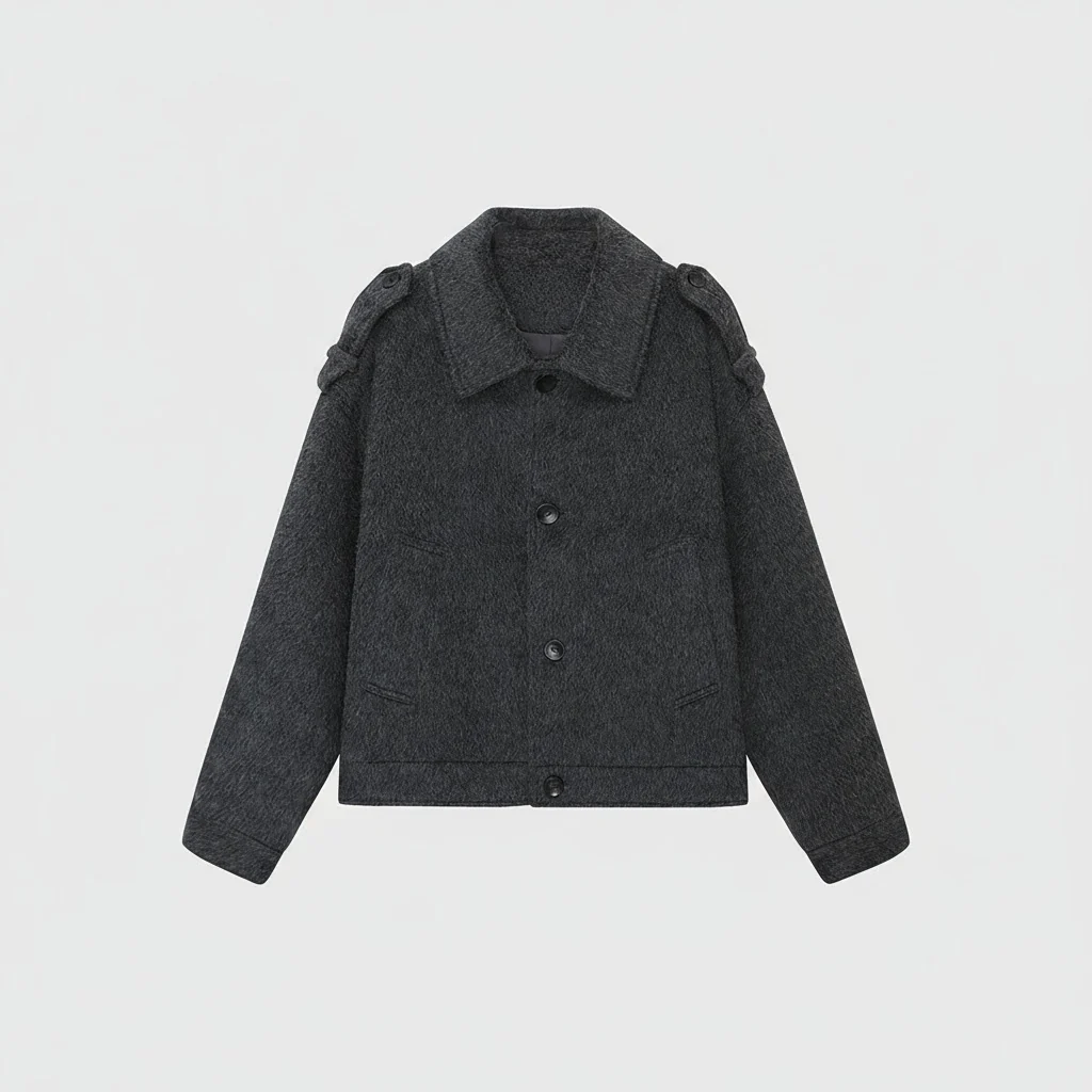 Suri Alpaca Blend Epaulette Jacket - Image 5