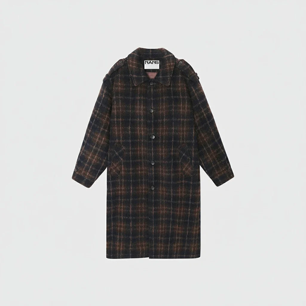 Suri Alpaca Blend Epaulette Overcoat - Image 7