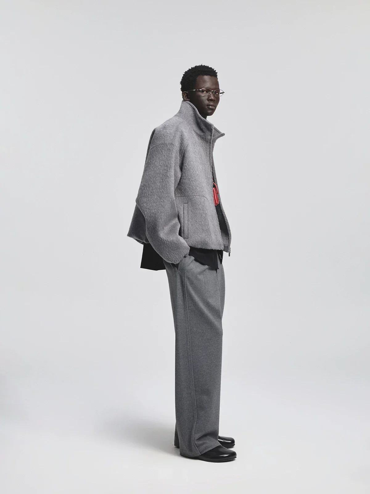 Suri Alpaca-Blend Stand-Collar Zip Jacket - Image 4
