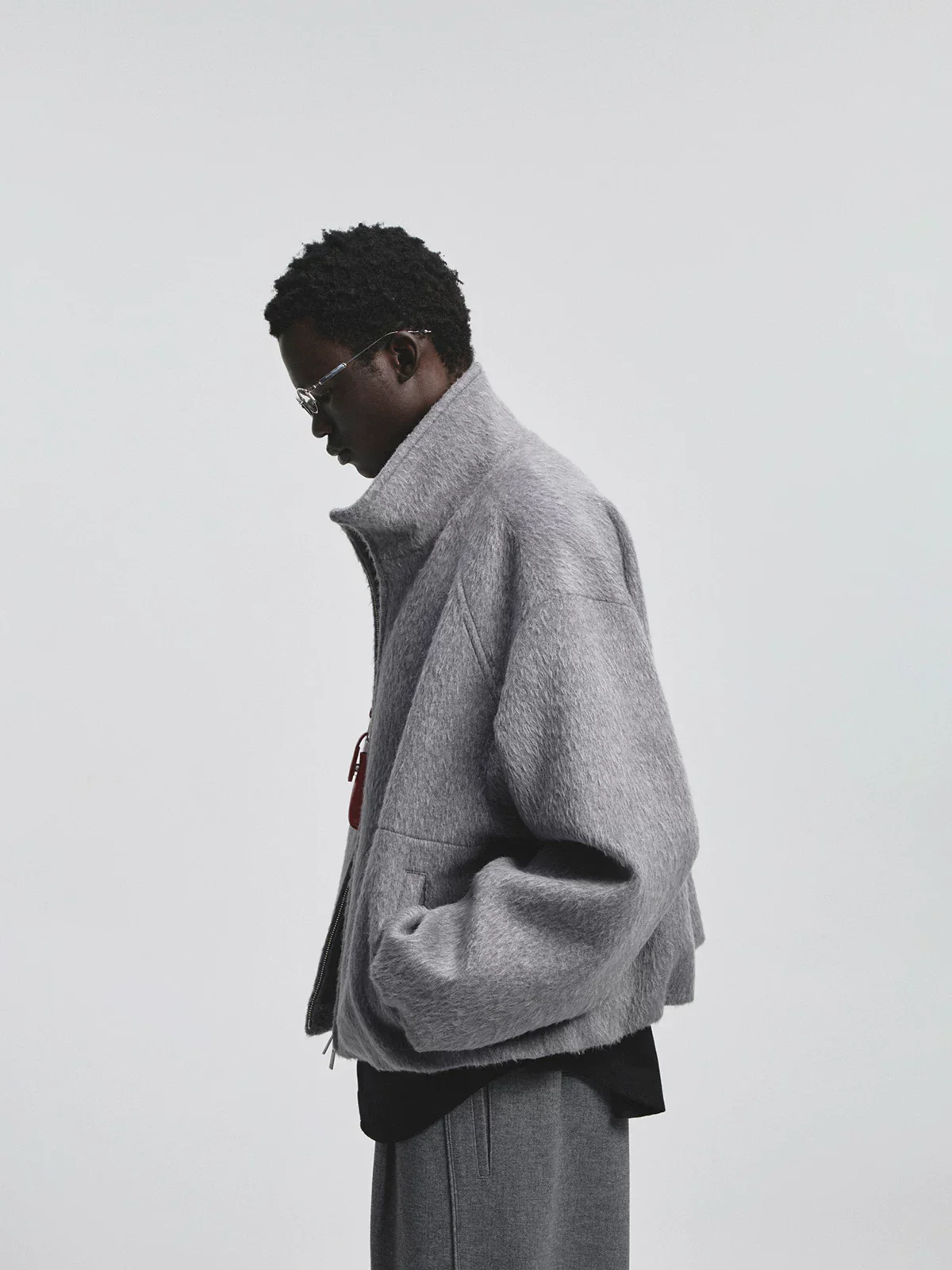 Suri Alpaca-Blend Stand-Collar Zip Jacket - Image 5