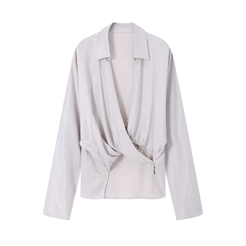 Surplice Shirt Romper - Image 10