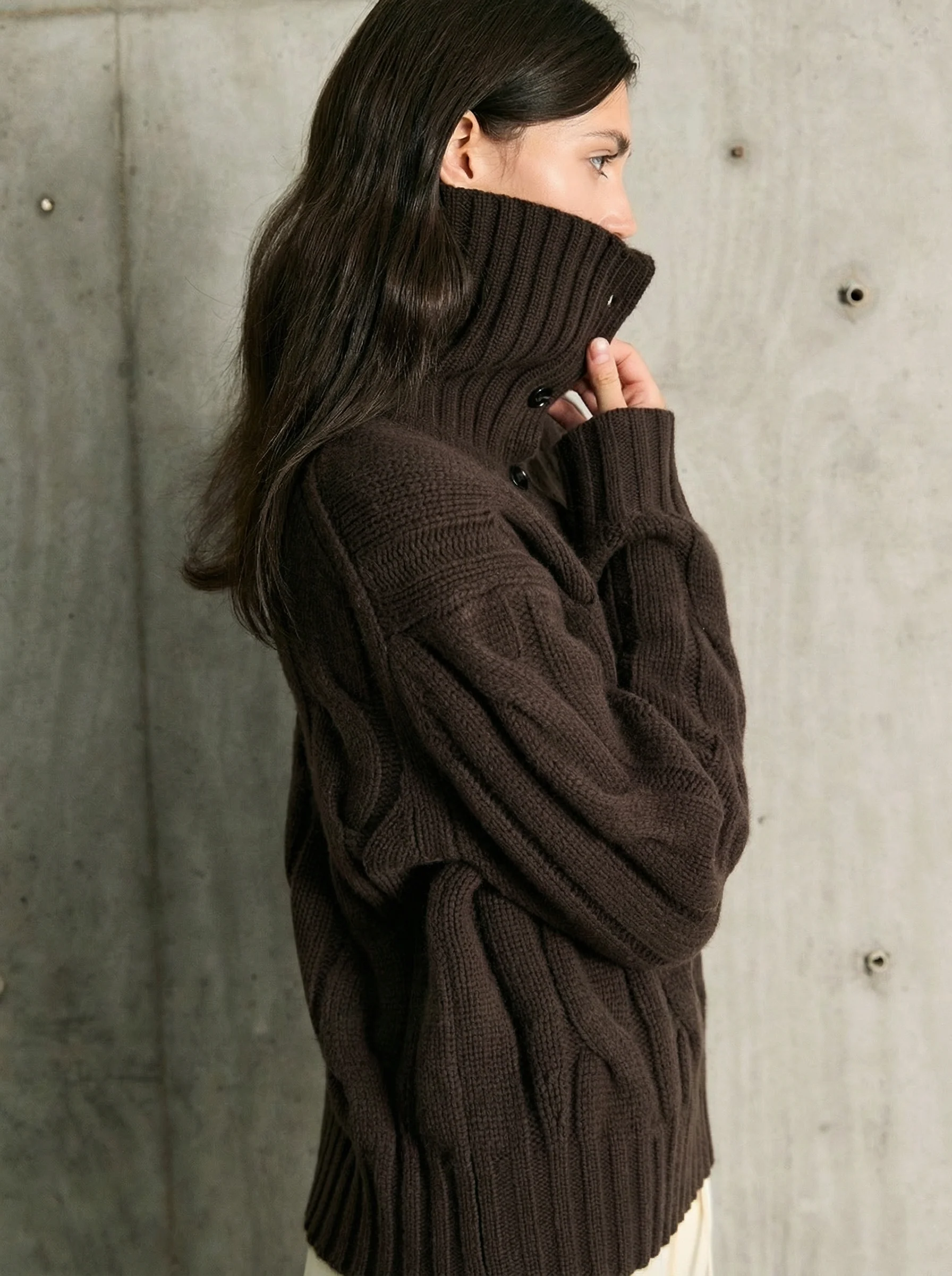 Sydney Cable Knit Wool Pullover - Image 2