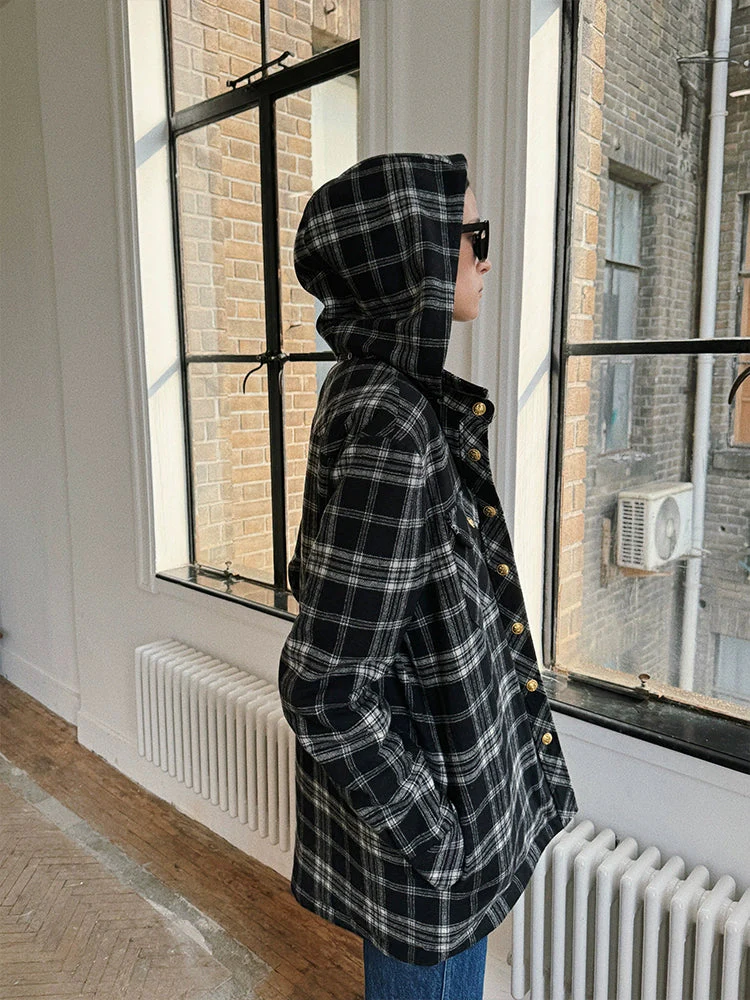 Tartan Wool-Blend Padded Shirt Jacket - Image 2