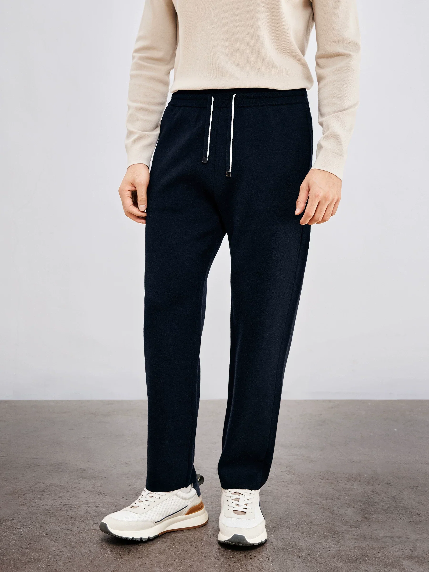 Tasmanian Wool Knit Straight-Leg Pants - Image 3