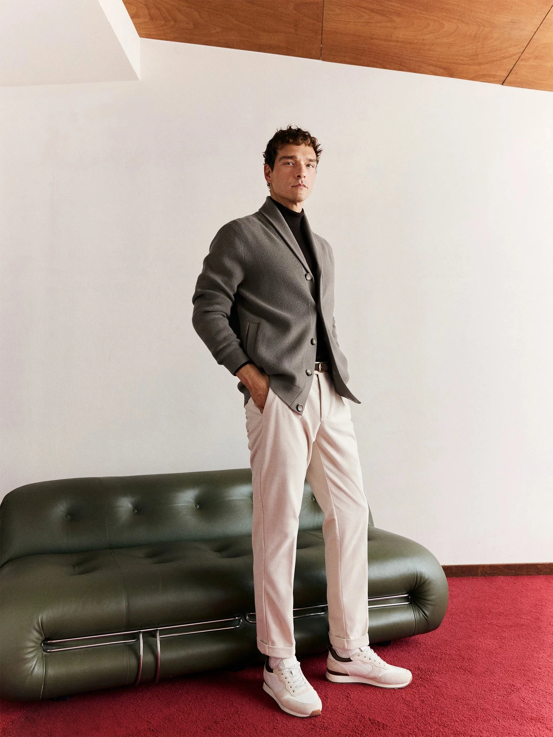 Tasmanian Wool Shawl-Collar Cardigan