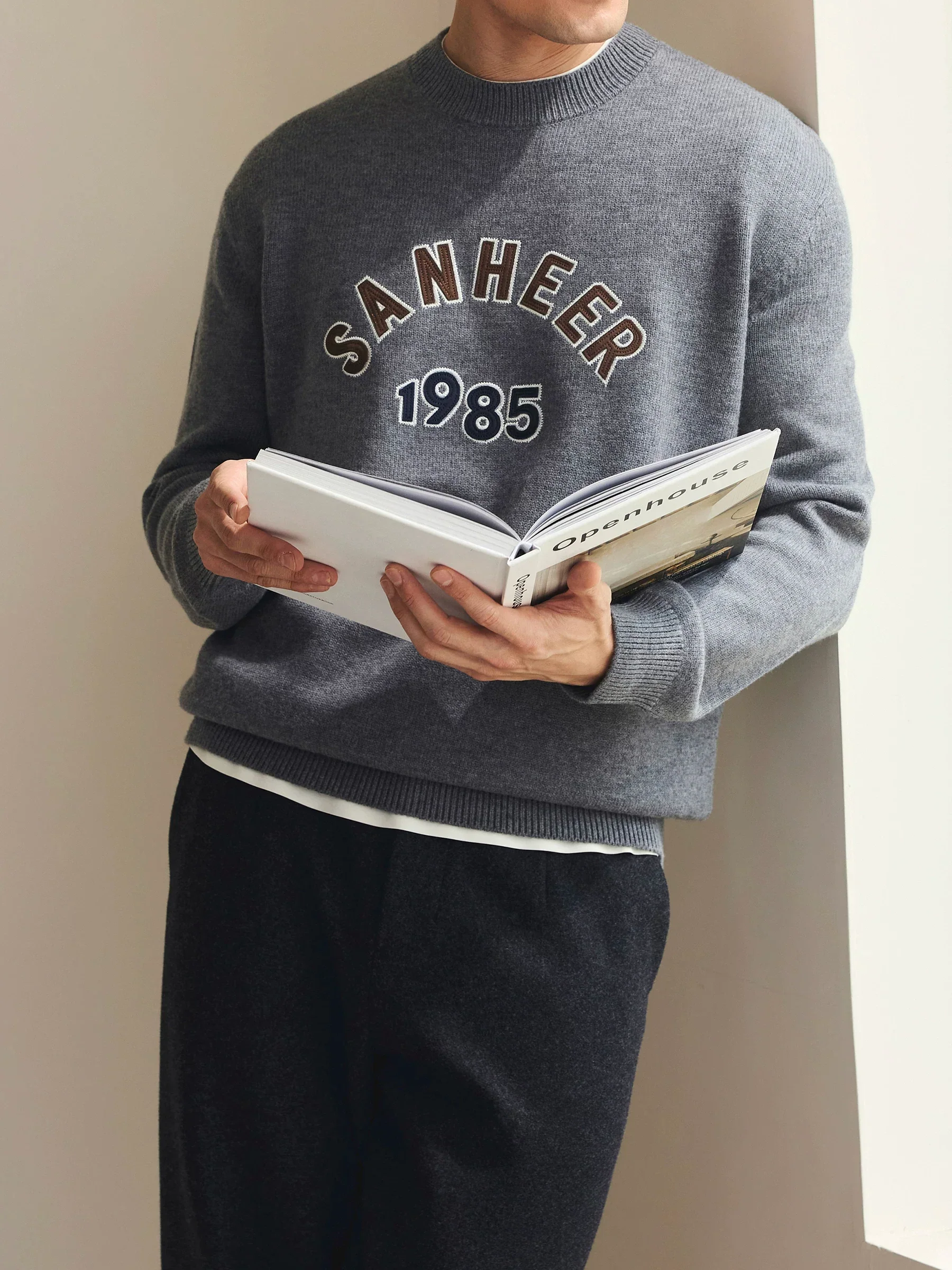 Tasmanian Wool Varsity Knit Crewneck