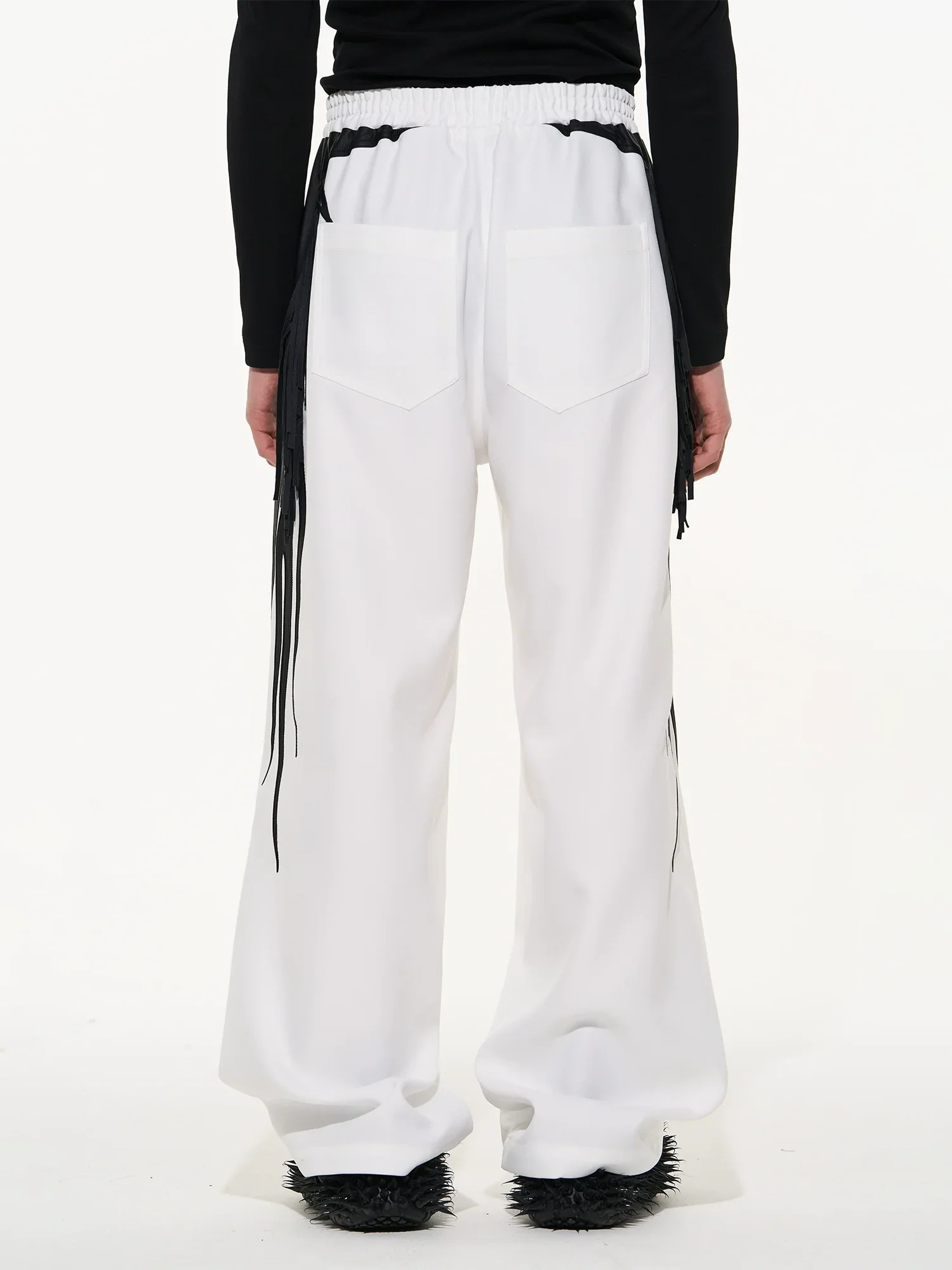 Tassel Stitch Wide-Leg Trousers - Image 3