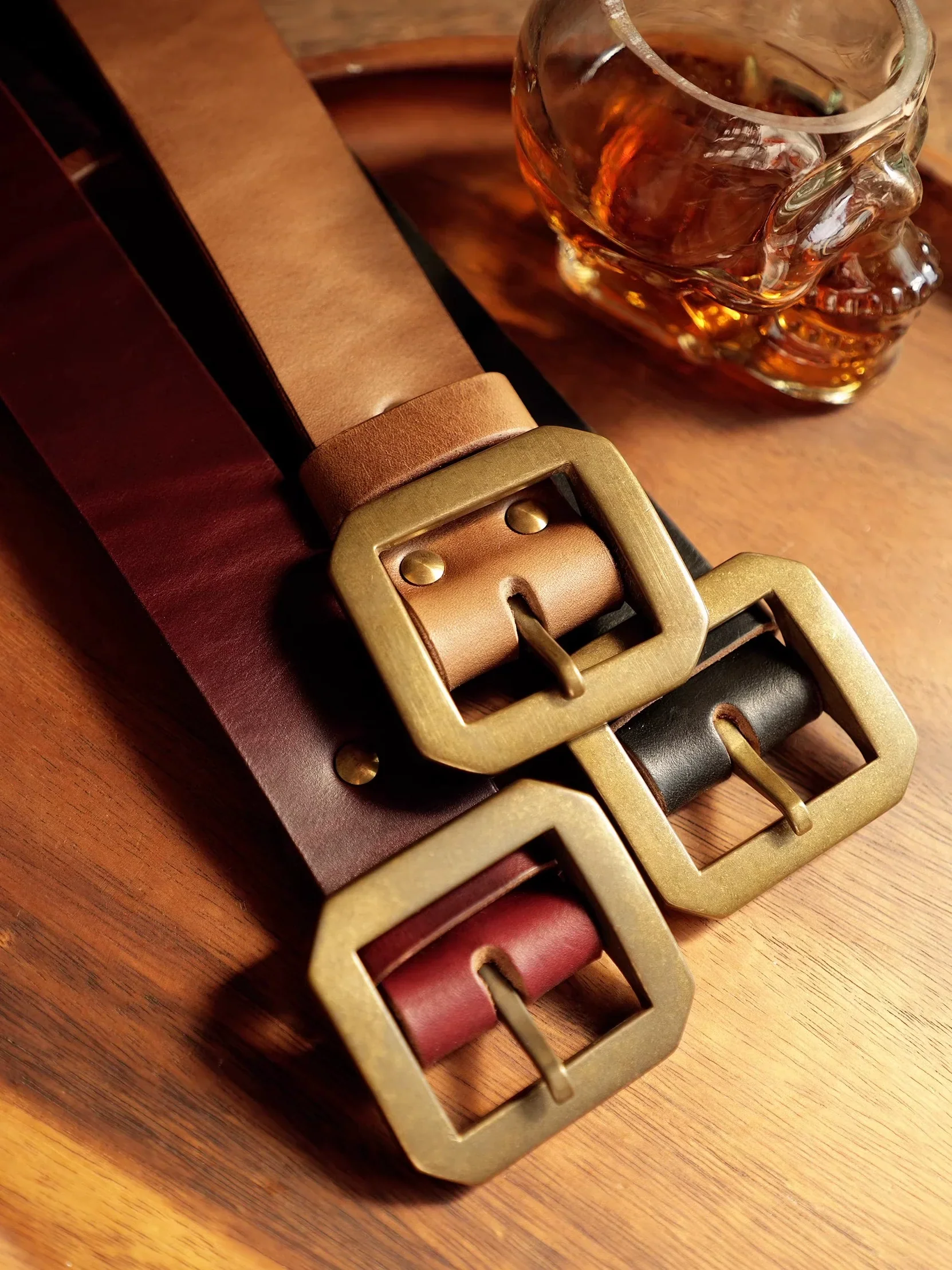 Tea-Core Leather Belt 3.8 cm - Image 4