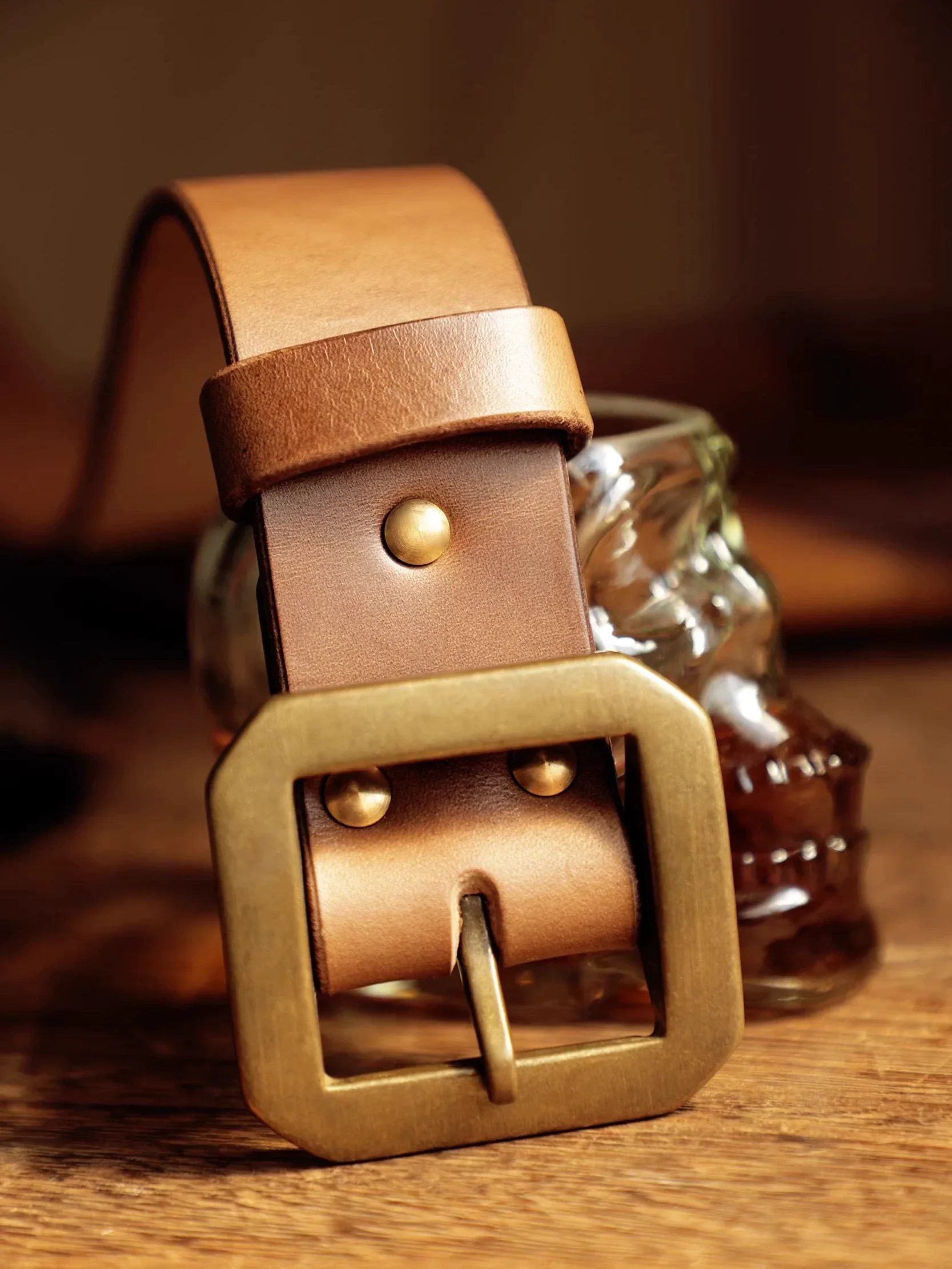 Tea-Core Leather Belt 3.8 cm - Image 5