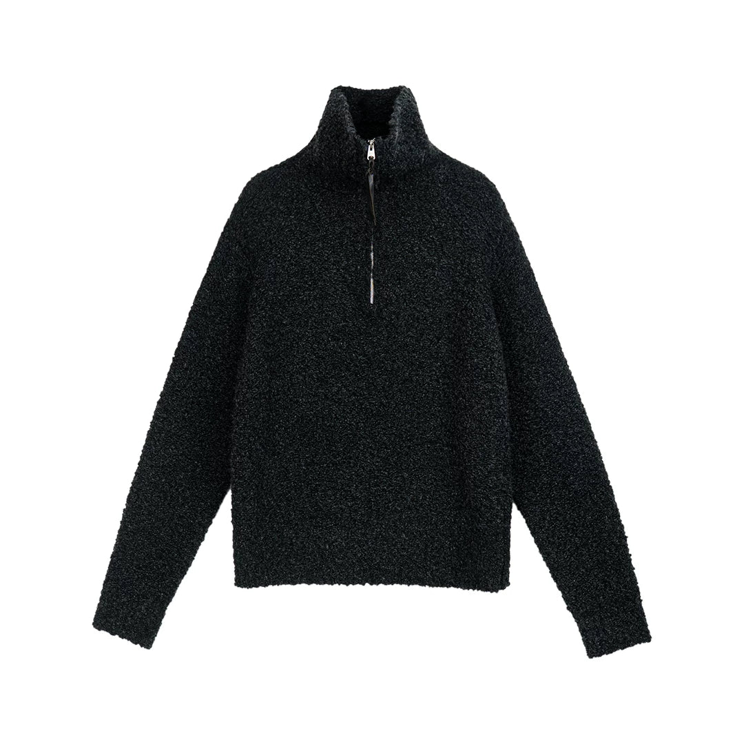 Teddy Fleece Half-Zip Funnel Sweater - Image 7