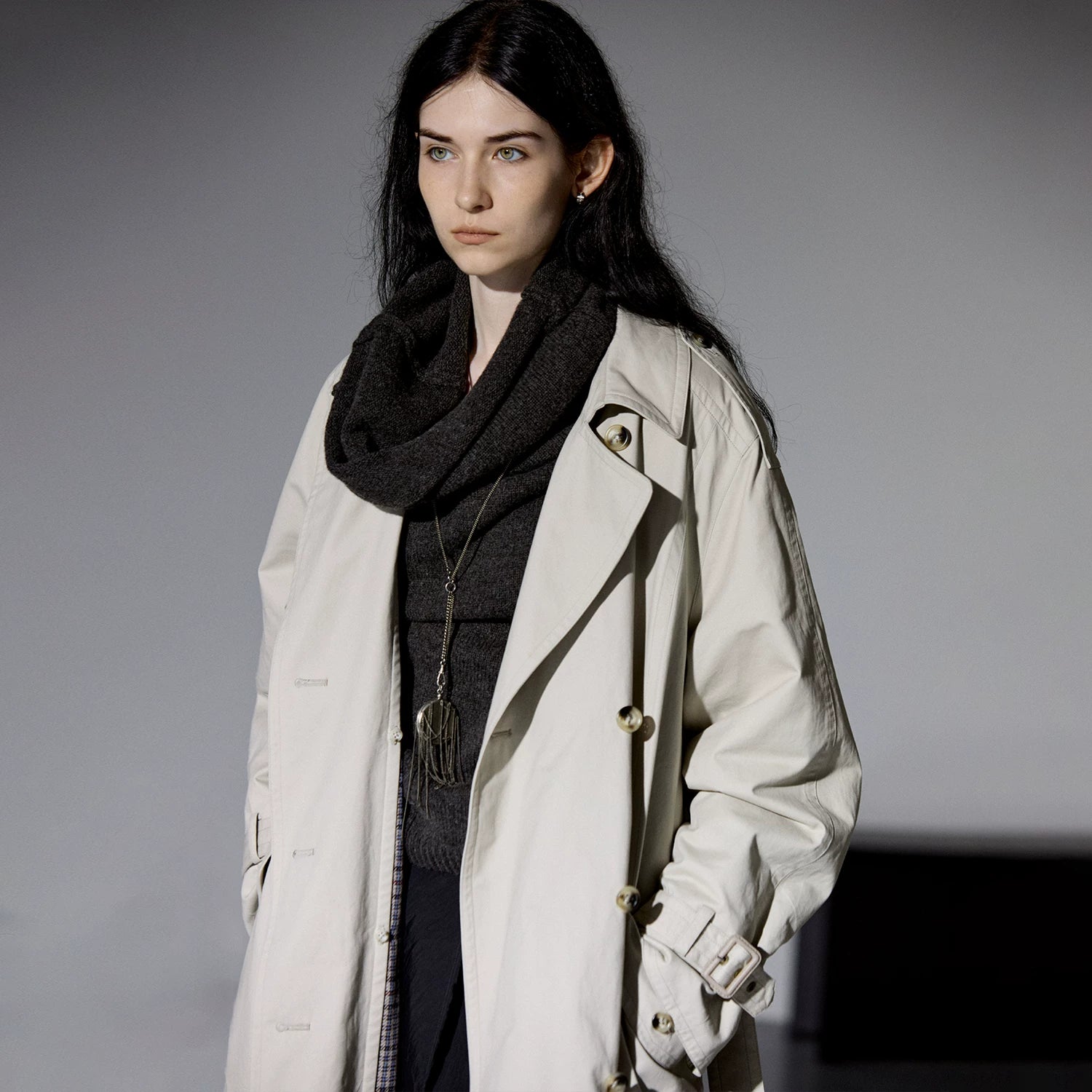 Tencel-Cotton Trench with Detachable Wool Liner - Image 7