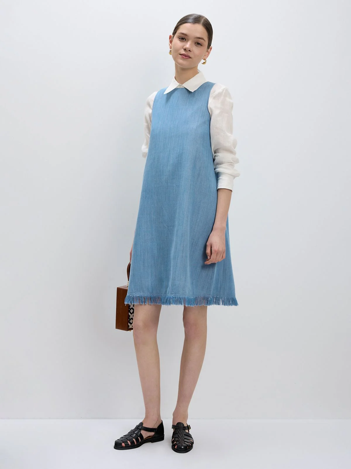 Tencel Denim A-Line Dress - Image 2