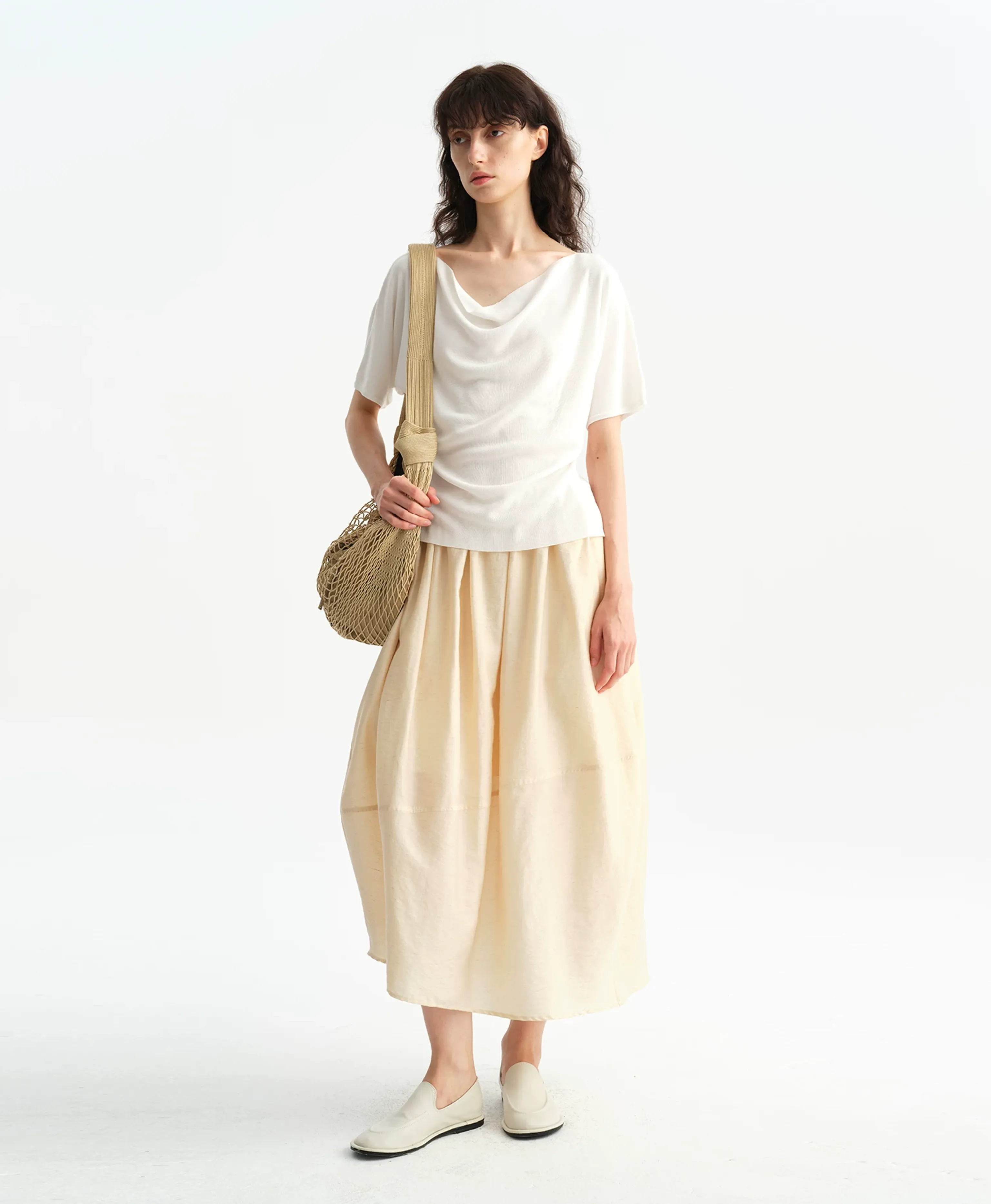 Tencel-Linen Balloon Skirt - Image 3
