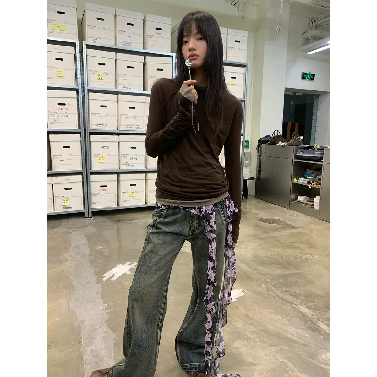 Tencel Lyocell Wool Long-Sleeved Knit Shirt - Image 2