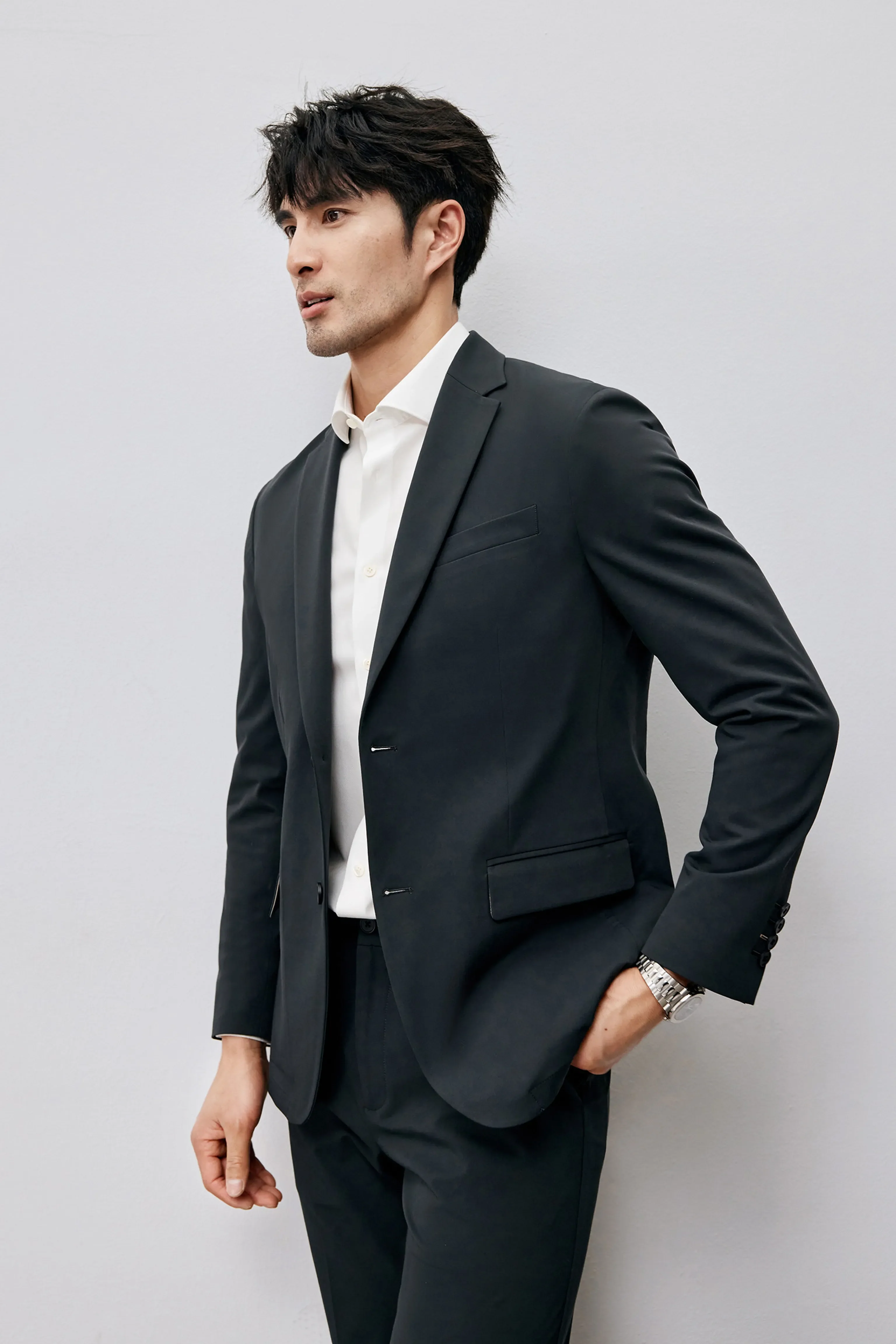 Tencel Stretch Two-Button Blazer - Image 5