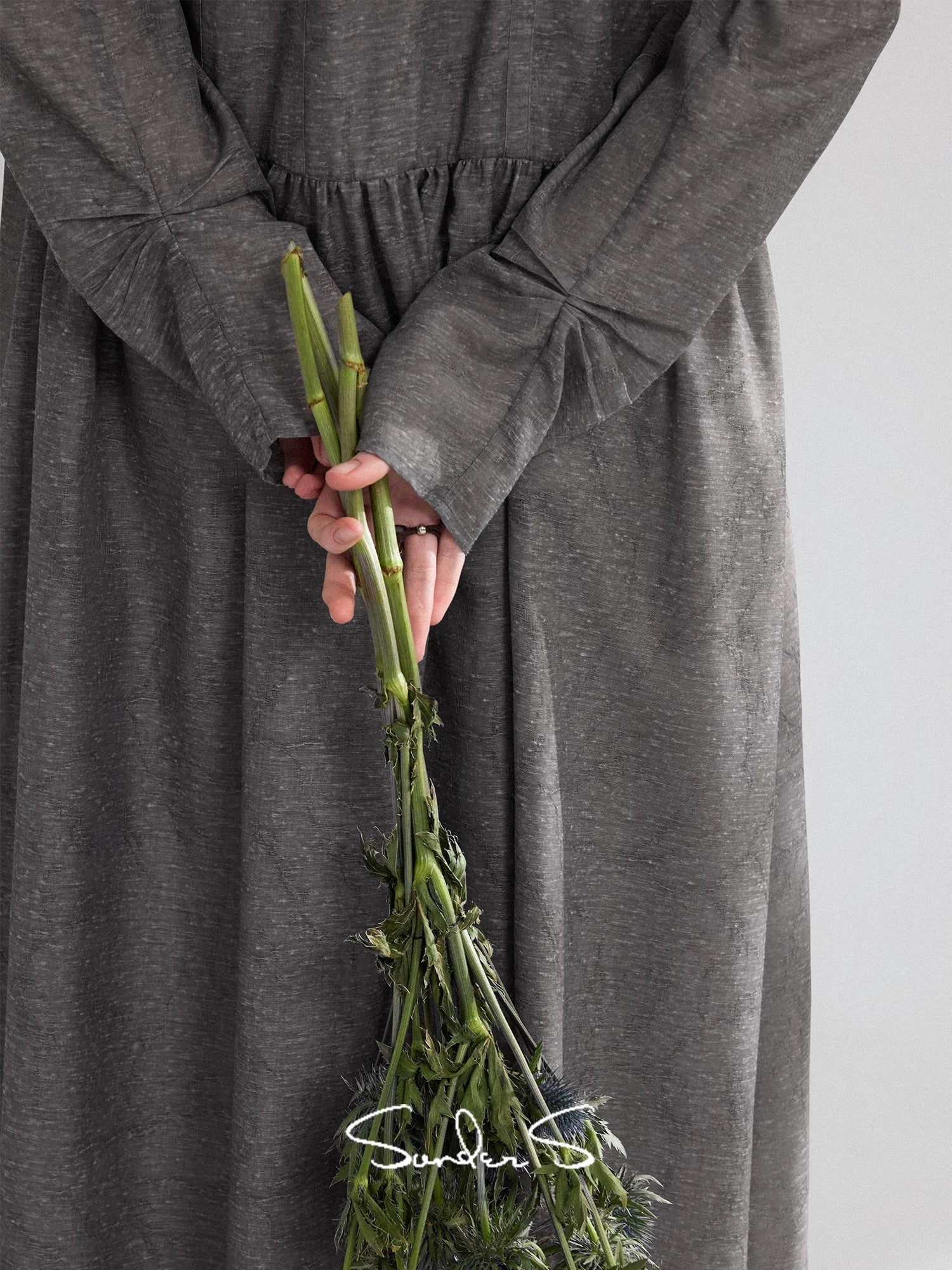 Tencel Textured Drop-Waist Maxi Dress - Image 2