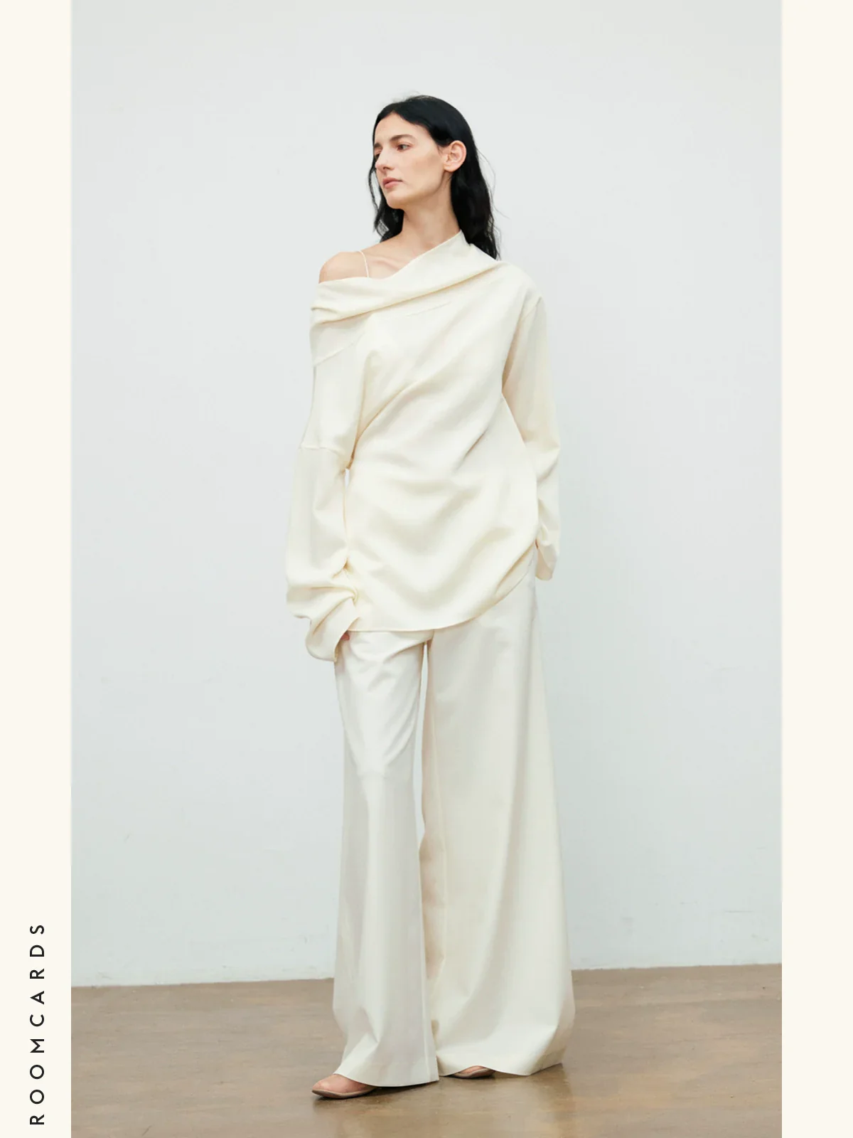 Tencel Wool One-Shoulder Top - Image 2