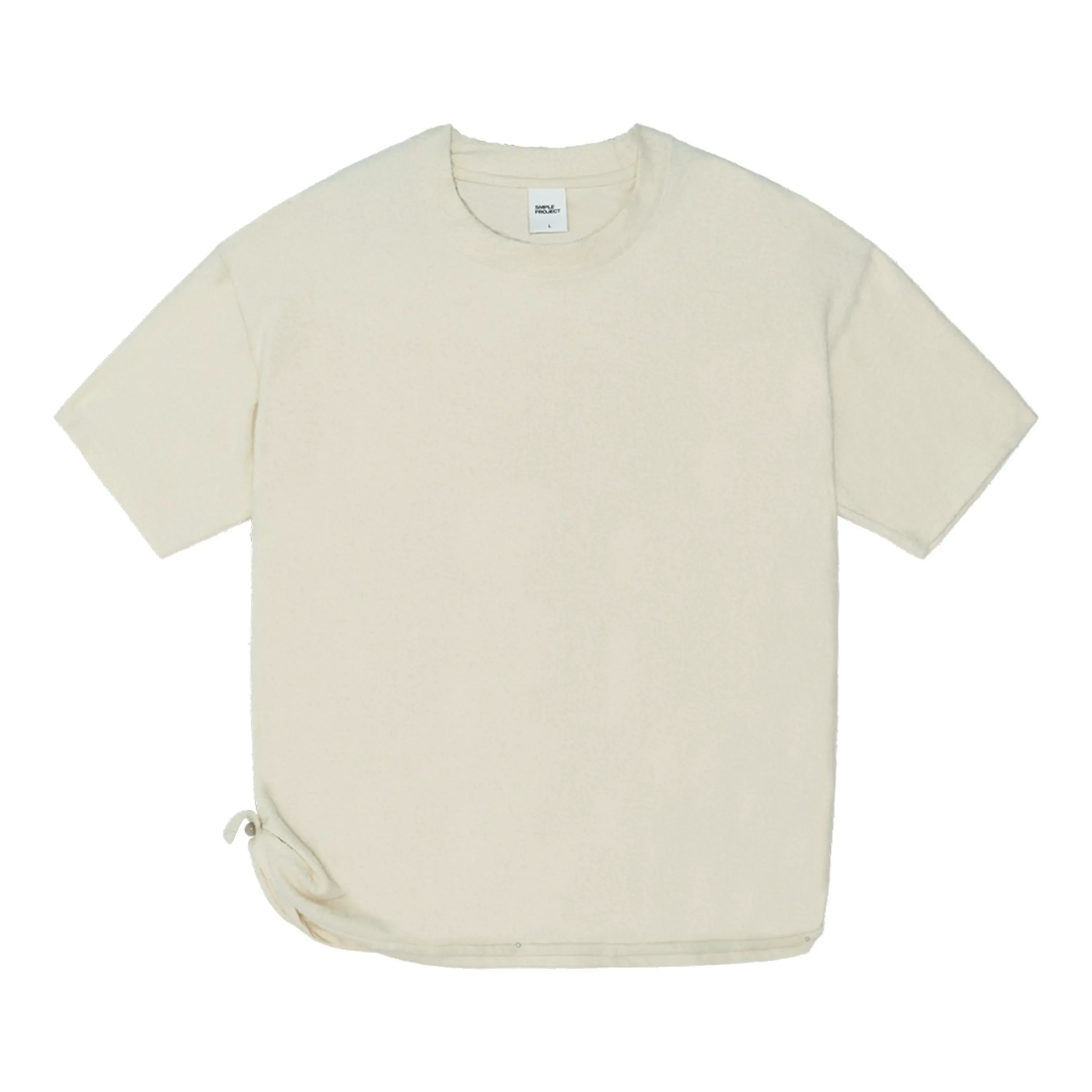 Terry Cotton Side-Drawcord T-Shirt - Image 7