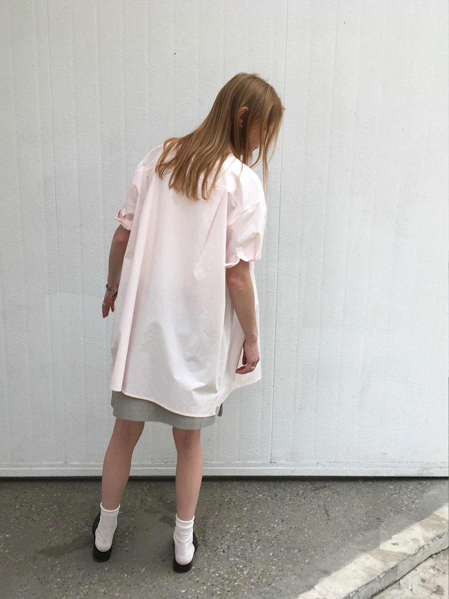 Textured Cotton Short-Sleeve Shirt Dress - Image 7