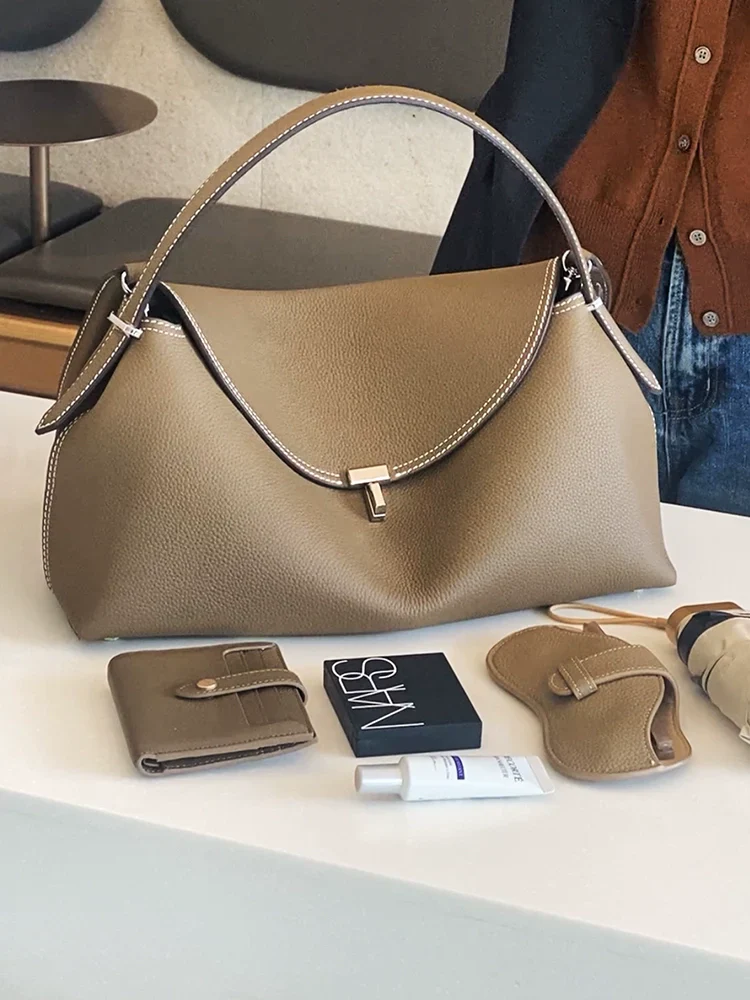 Textured Cowhide Shoulder Bag - Image 5