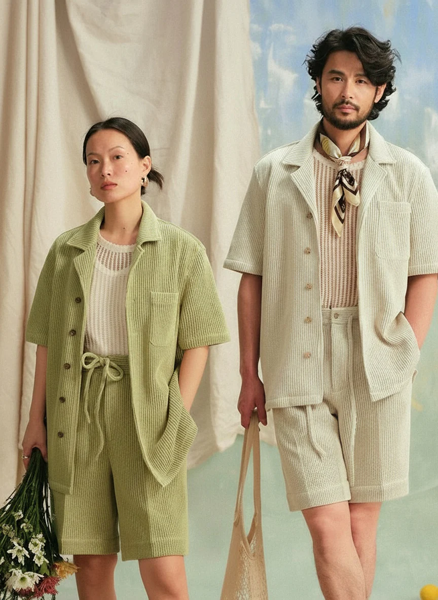 Textured Cuban Collar Shirt - Image 2