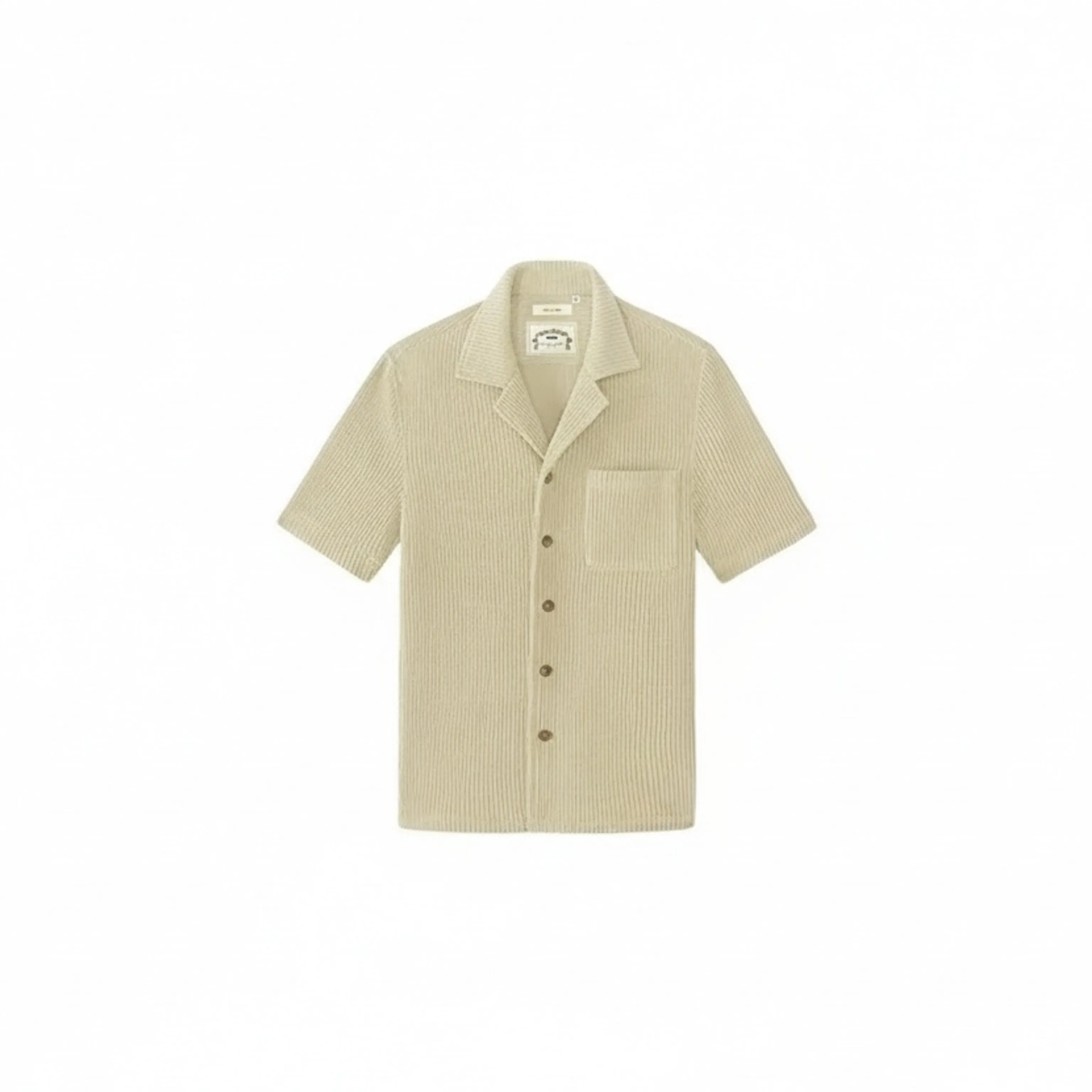 Textured Cuban Collar Shirt - Image 3
