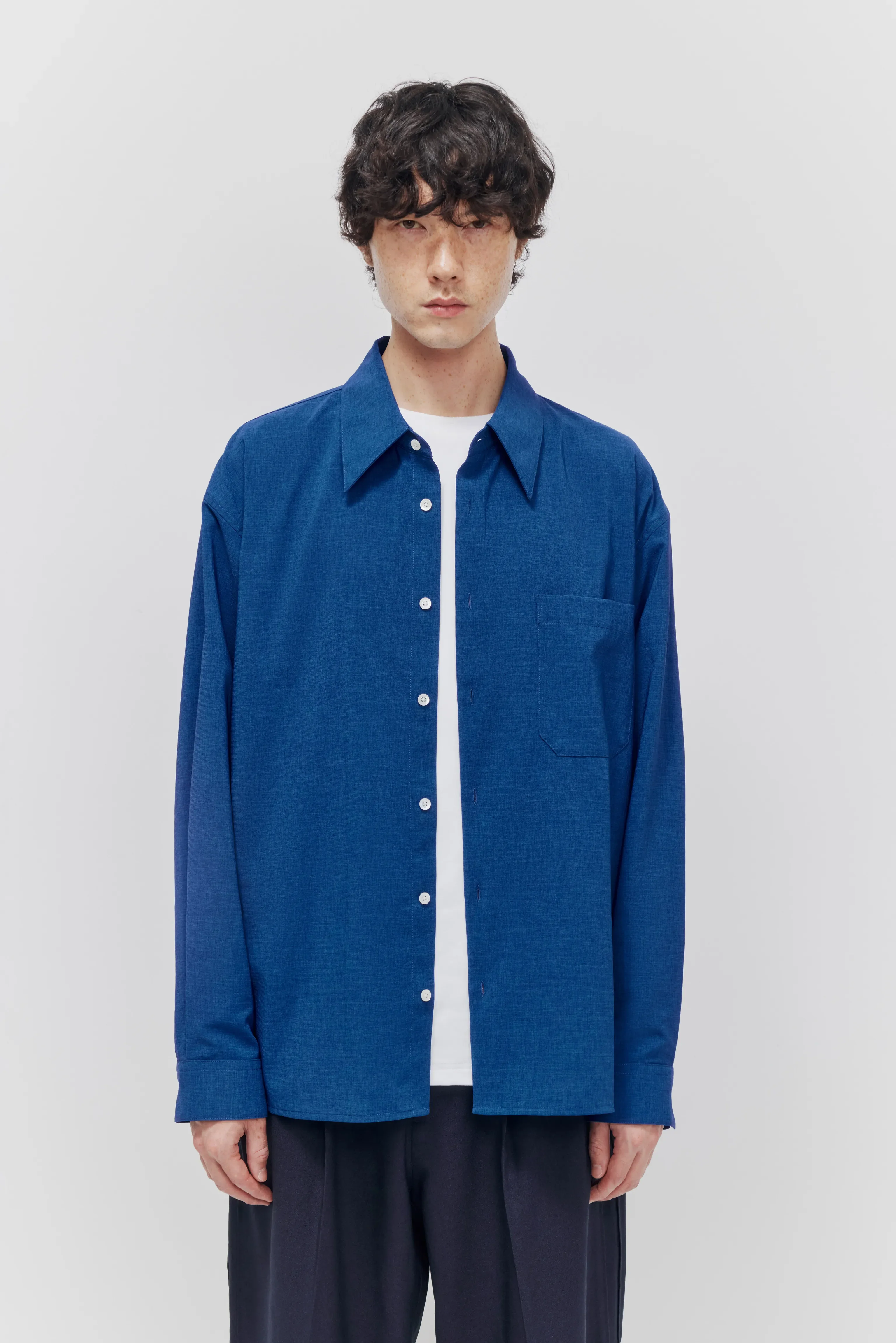 Textured Drape Long-Sleeve Shirt - Image 4