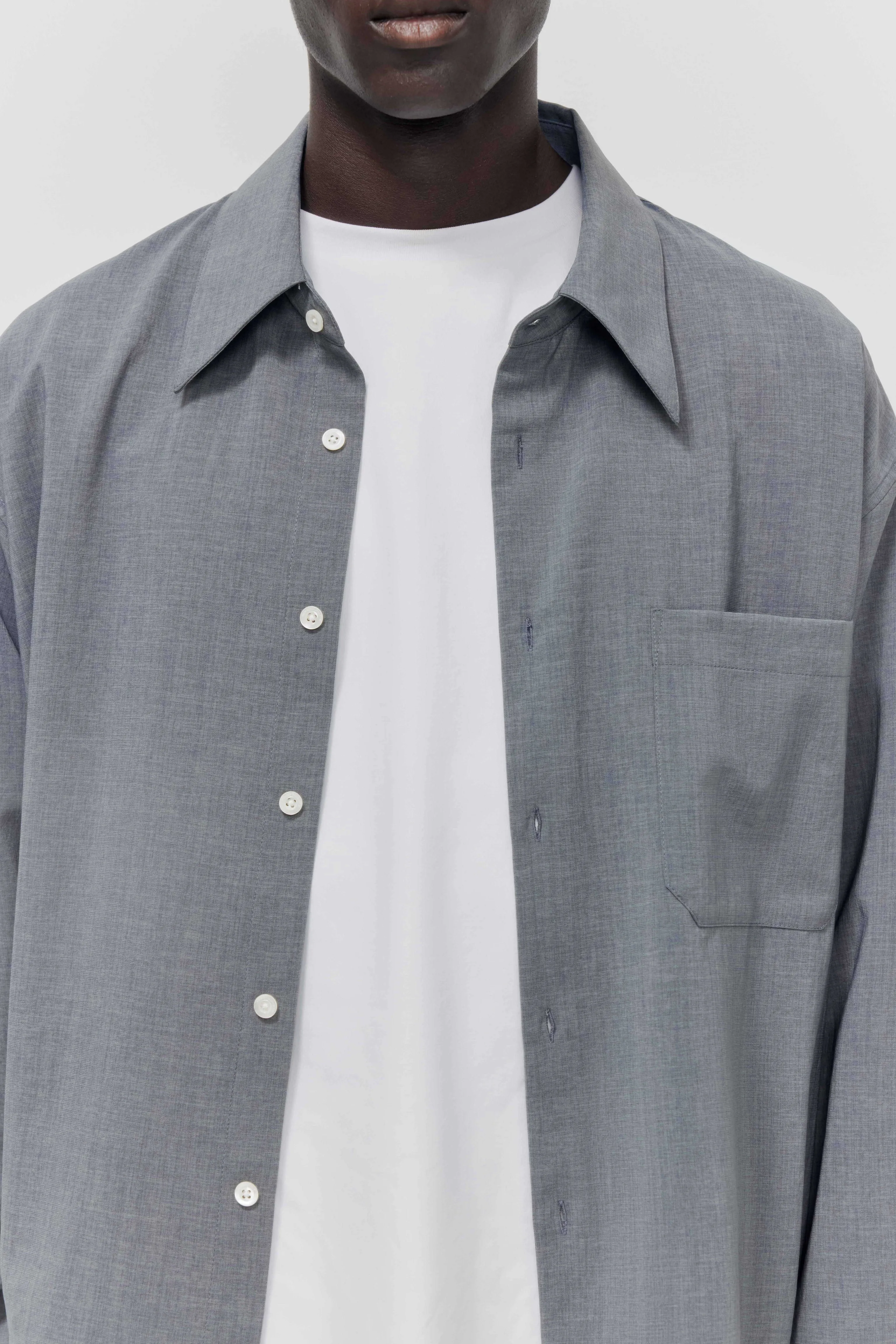 Textured Drape Long-Sleeve Shirt - Image 6